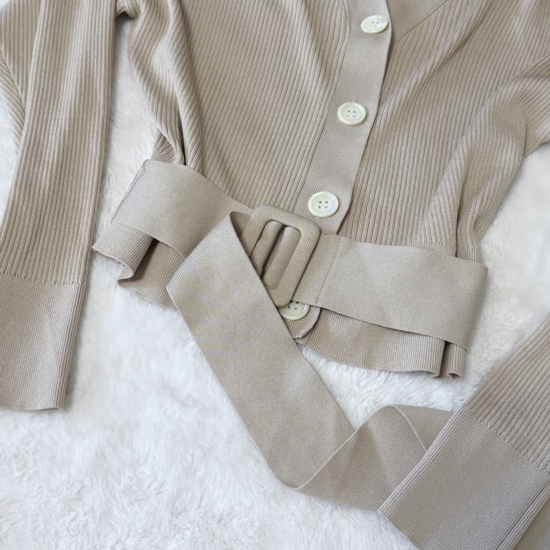 ADAM ET ROPÉ 아담 엣 로페 골지 벨트 가디건 상품이미지3