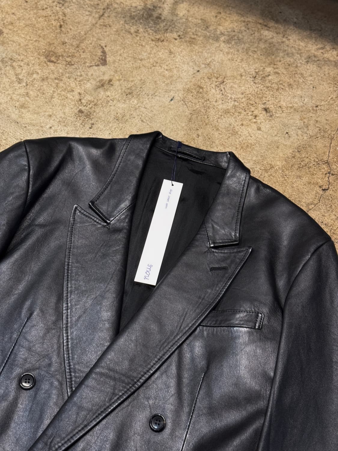 M-L ) EL SACE Double Breasted Leather JK 상품이미지2