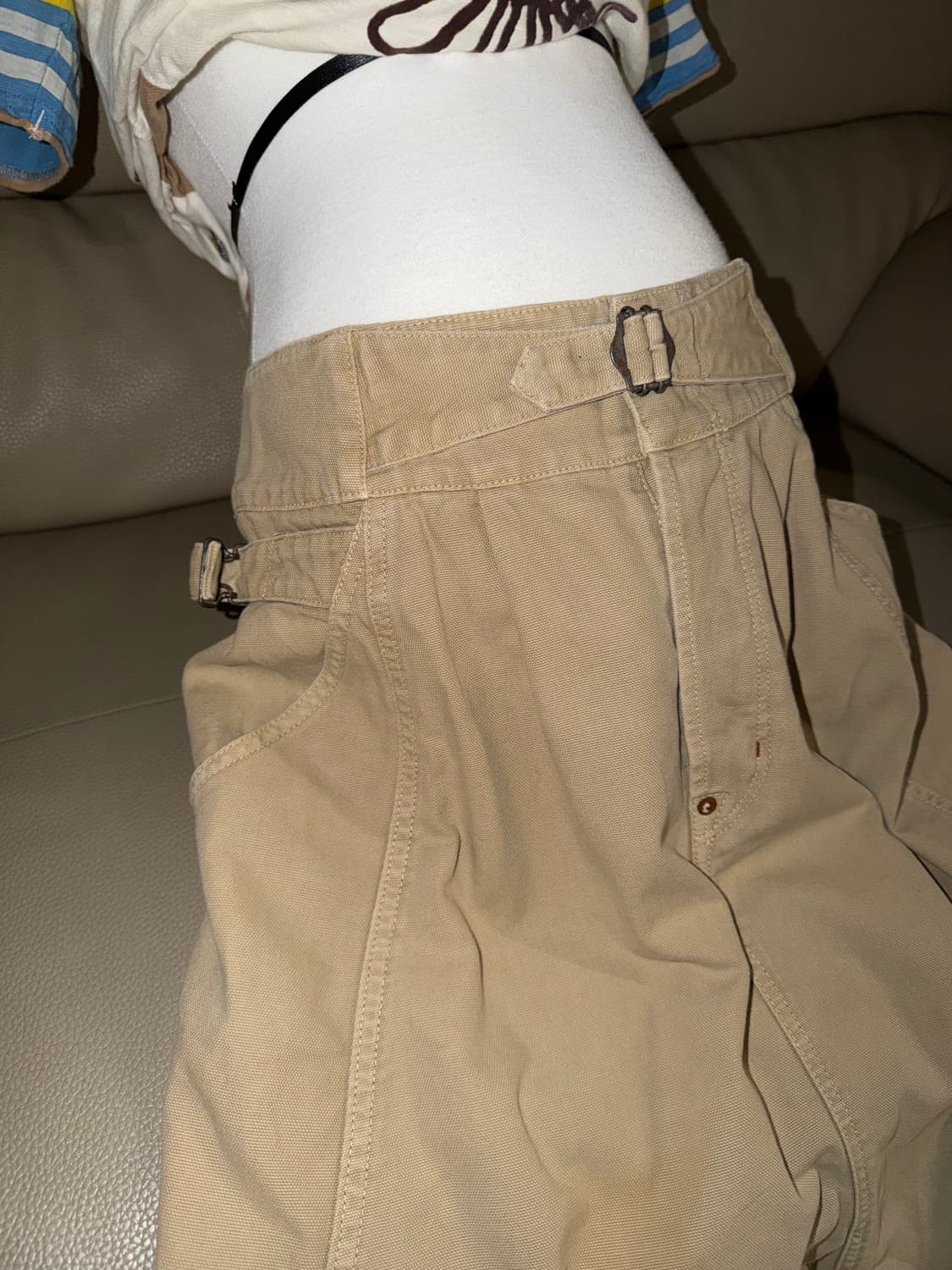 cinch-back detail midi skirt 상품이미지3