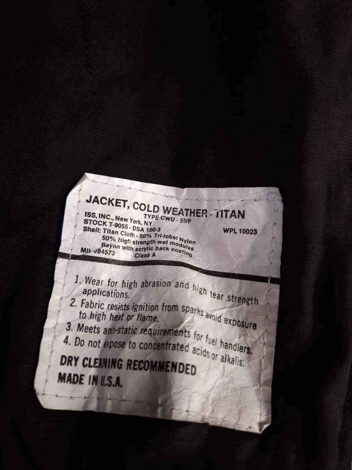 새제품 오리지날 미국제조 할리데이비슨  CWU-55/P 미공군 항공자켓 상품이미지5