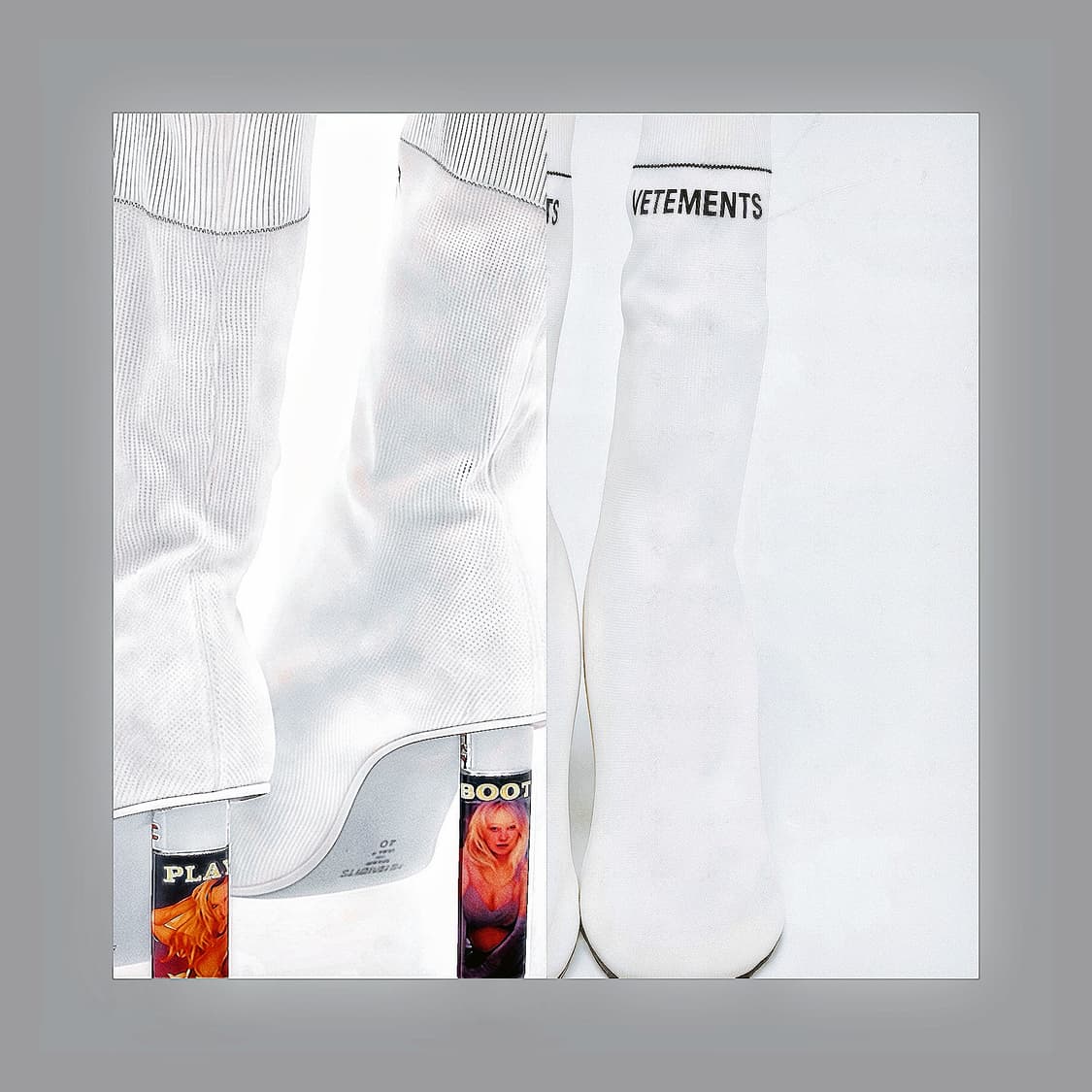 VETEMENTS 8CM FABRIC LIGHTER SOCK ANKLE 상품이미지1
