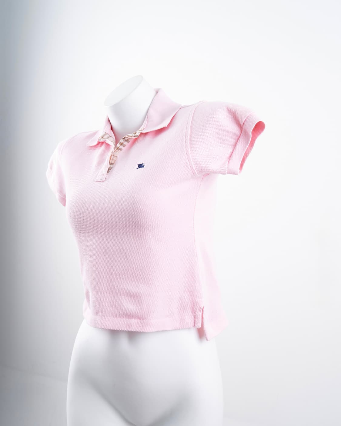 Burberry 런던라벨 베이비 핑크 카라 반팔티 상품이미지3