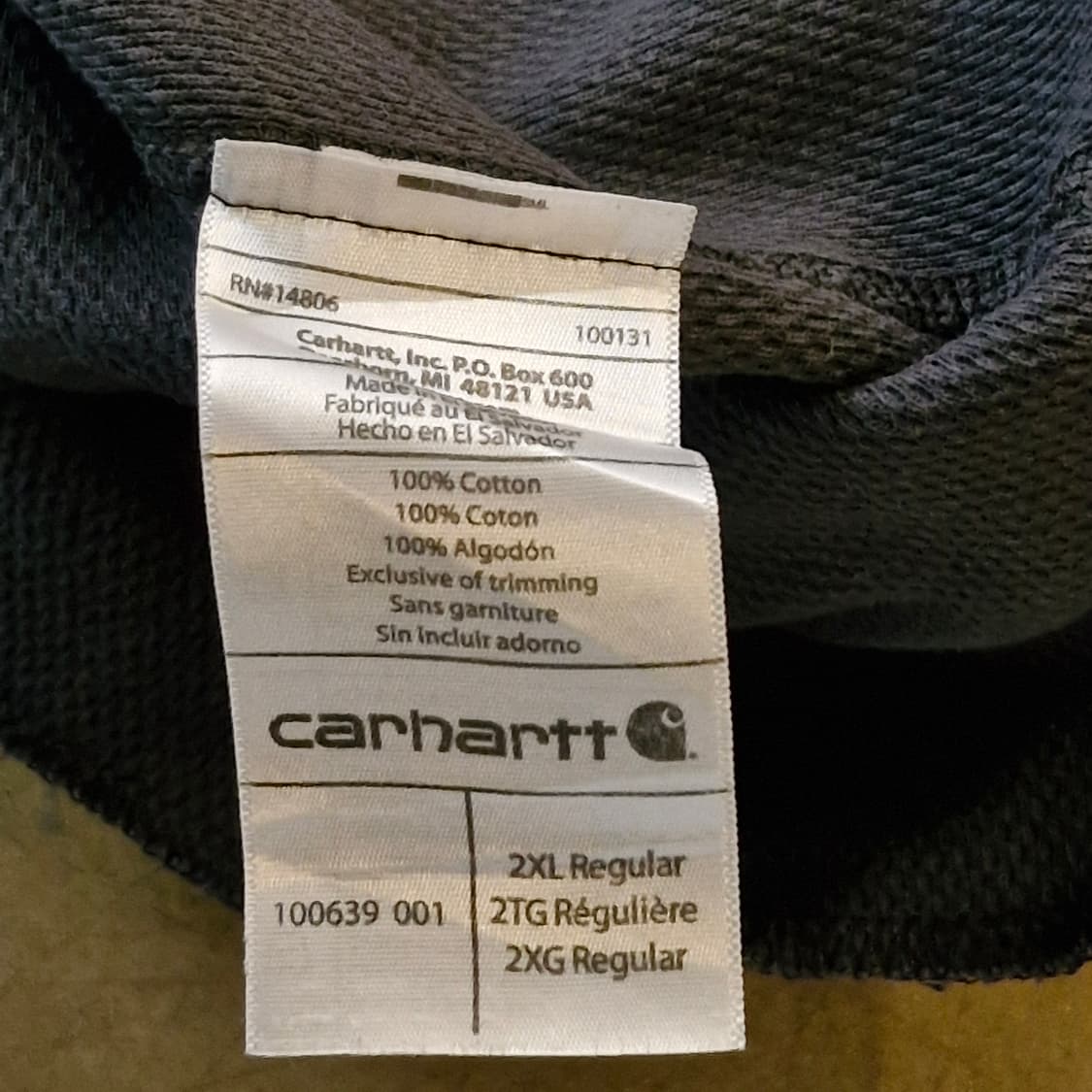 칼하트 롱슬리브 티셔츠 2XL  상품이미지5