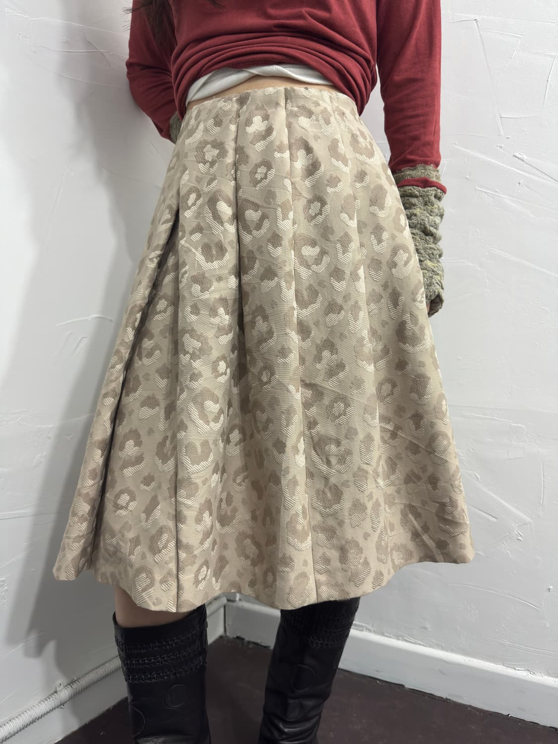 ichie leopard midi skirt 상품이미지1