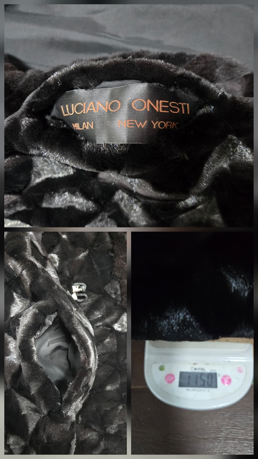 루치아노 오네스티 밍크 양면 깎은다이아몬드 패턴 후드밍크베스트 밍크롱조끼 상품이미지10