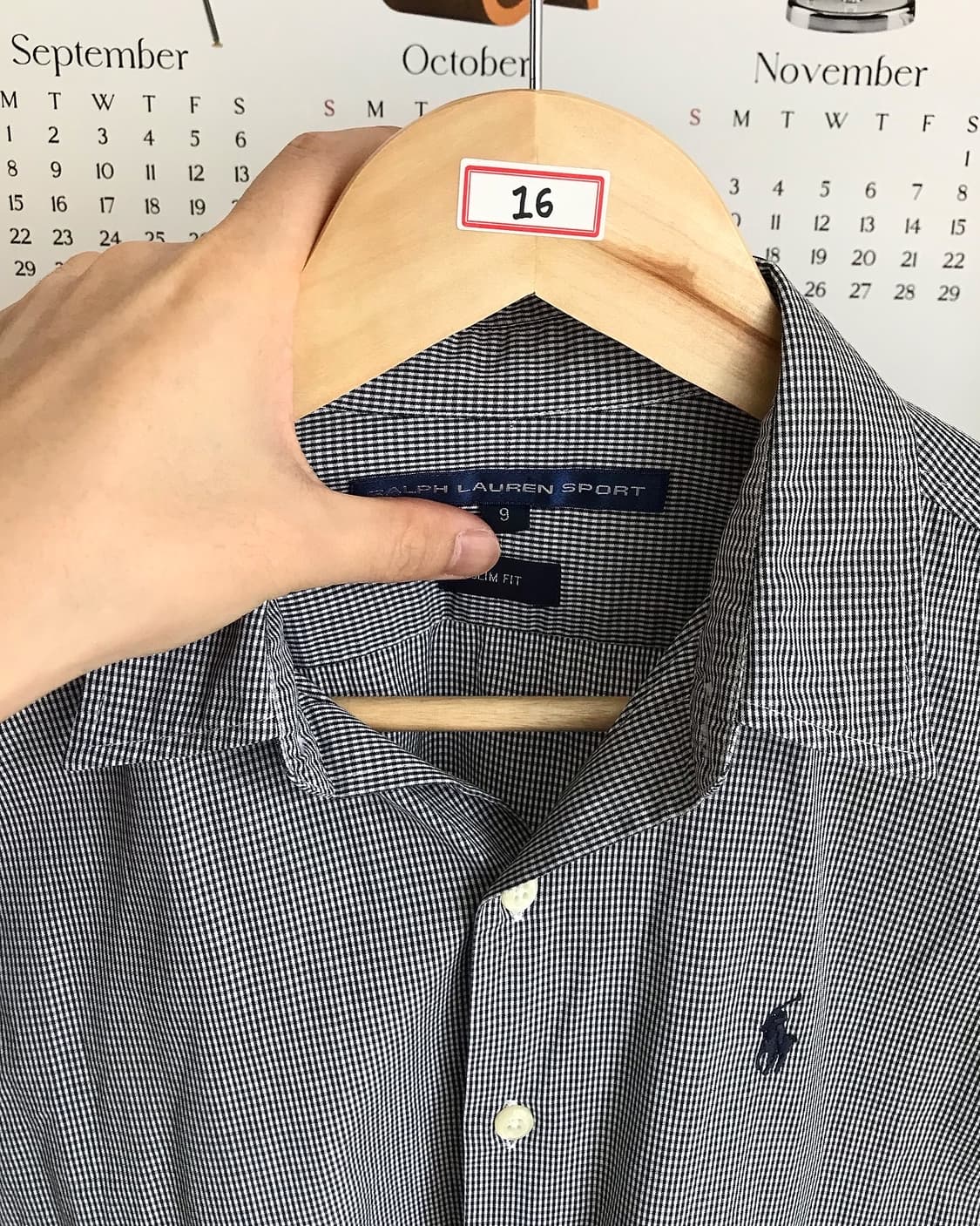 폴로 잔체크 7부 셔츠 상품이미지2