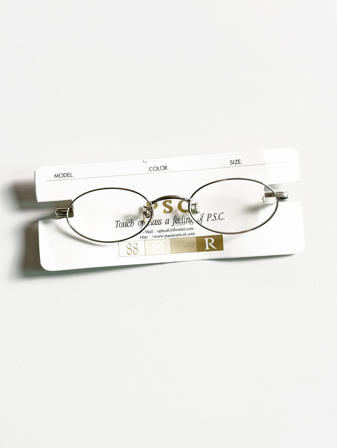 P.S.C FASHION 실버 슬림 오벌 프레임 빈티지 안경 상품이미지1