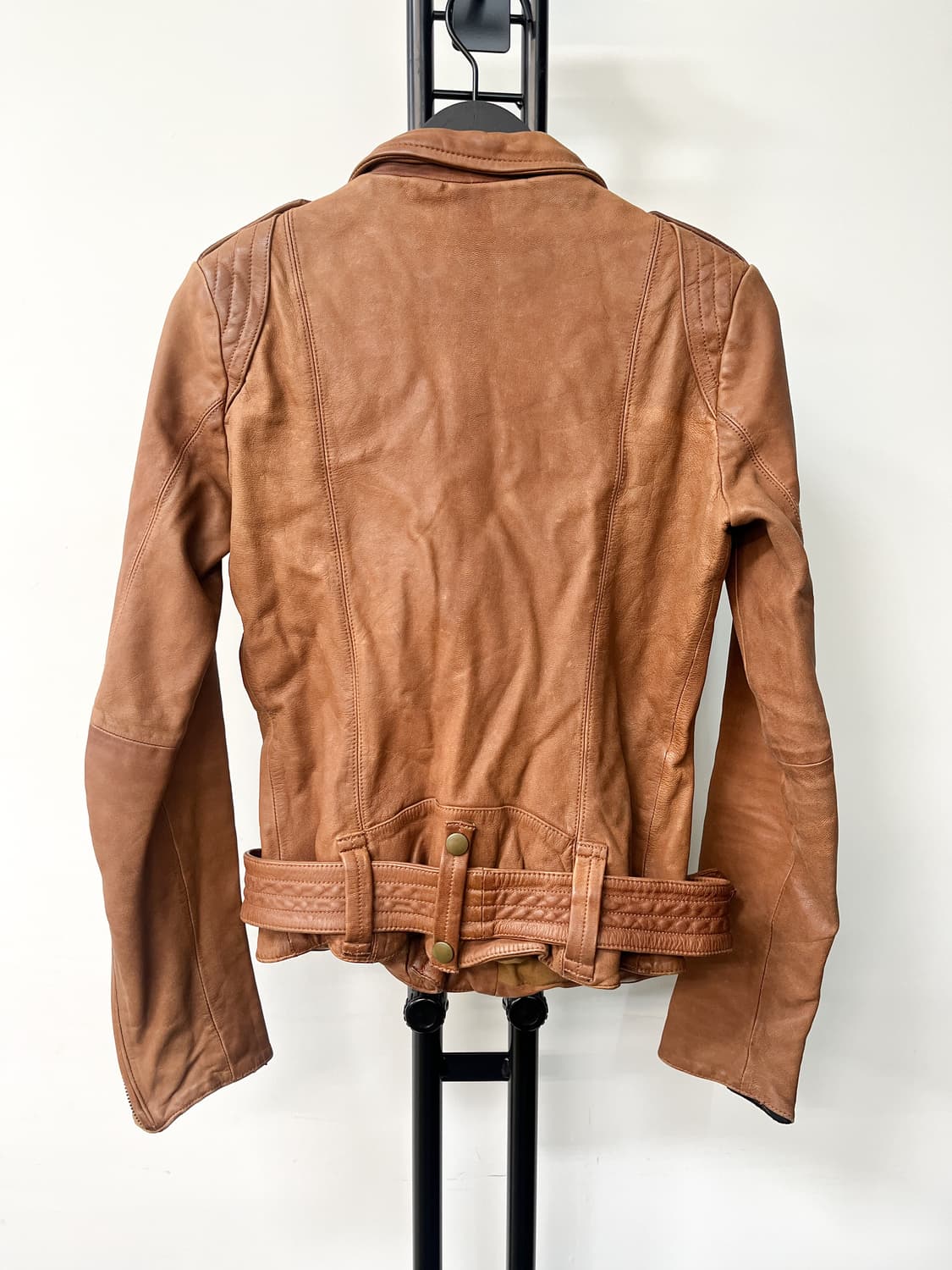 마우지 고트 레더 바이커 자켓 상품이미지4