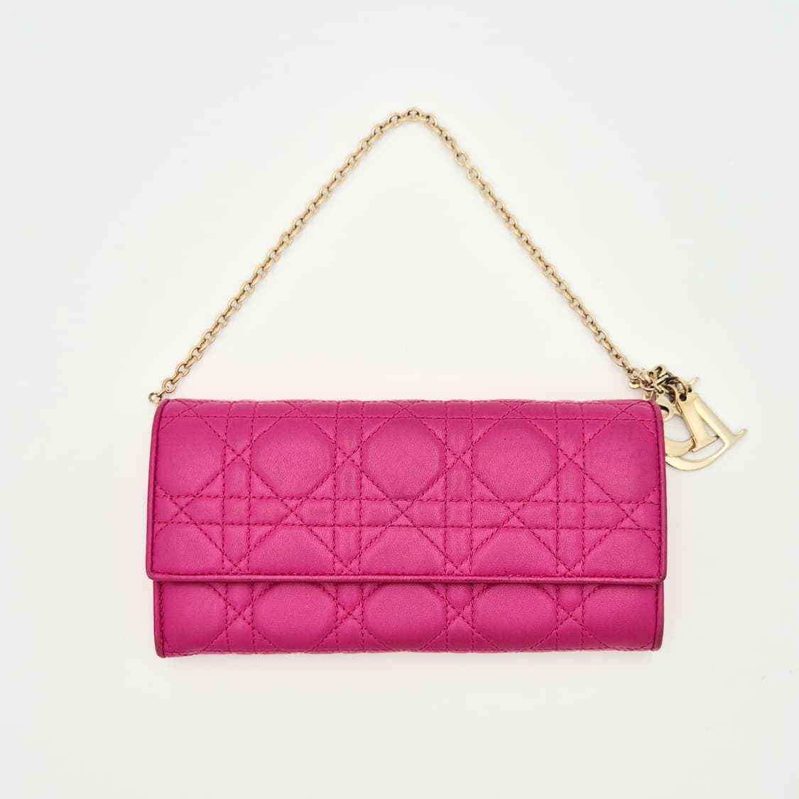 디올 레이디 디올 까나쥬 핑크 체인 장지갑 상품이미지1