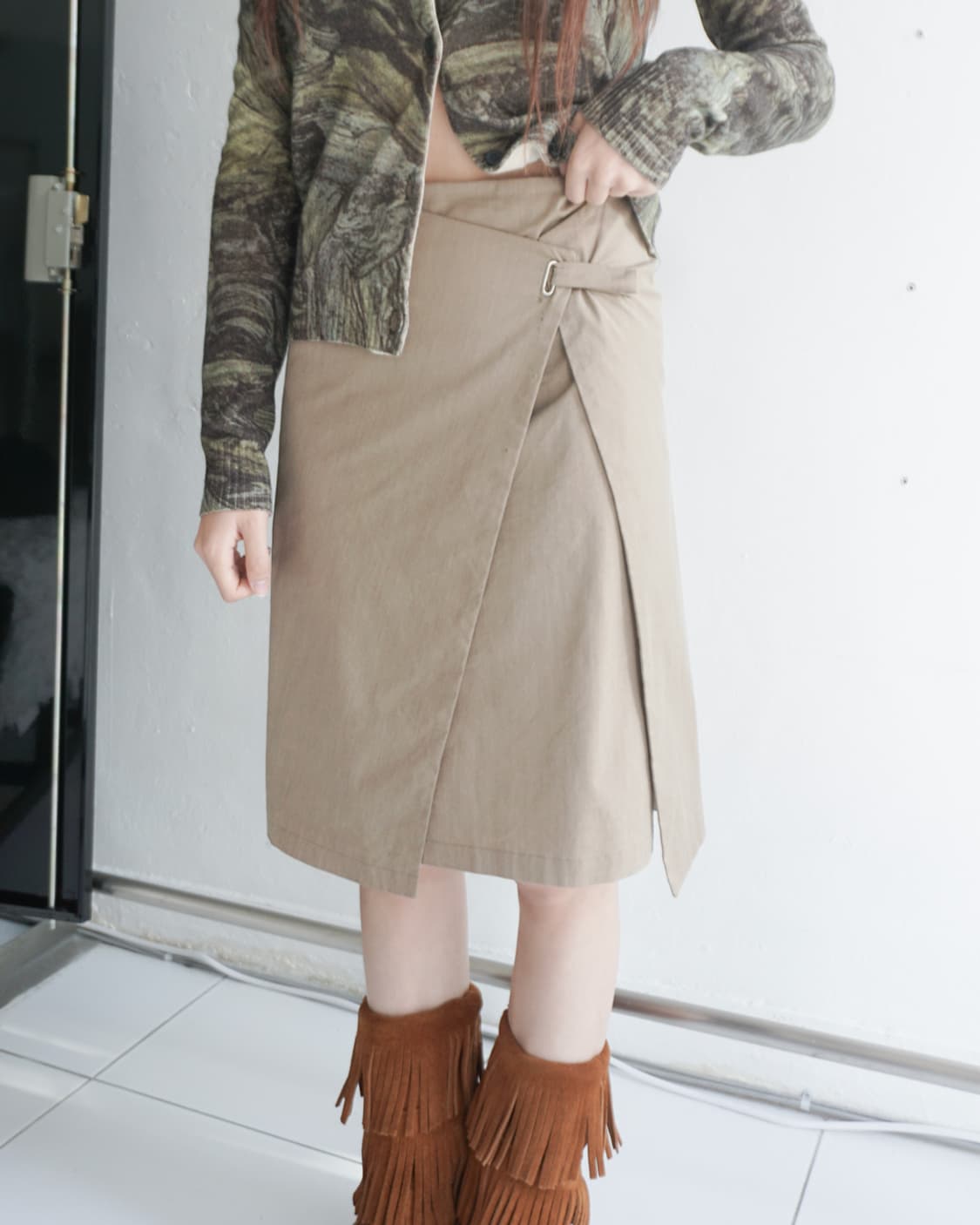 EMPORIO ARMANI wrap cotton skirt 상품이미지1