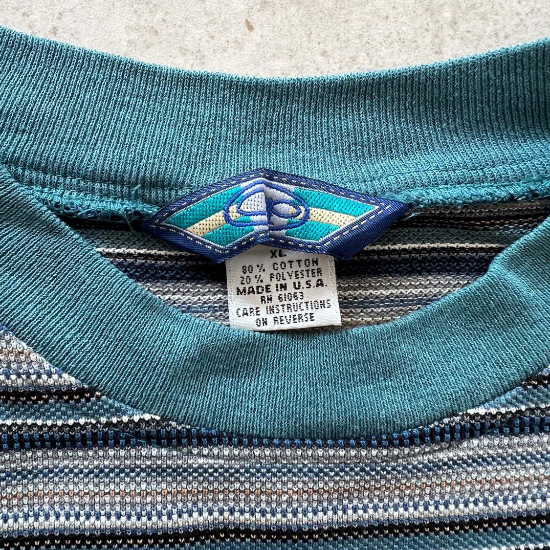 빈티지 90s Ocean Pacific 스트라이프 티셔츠 상품이미지3