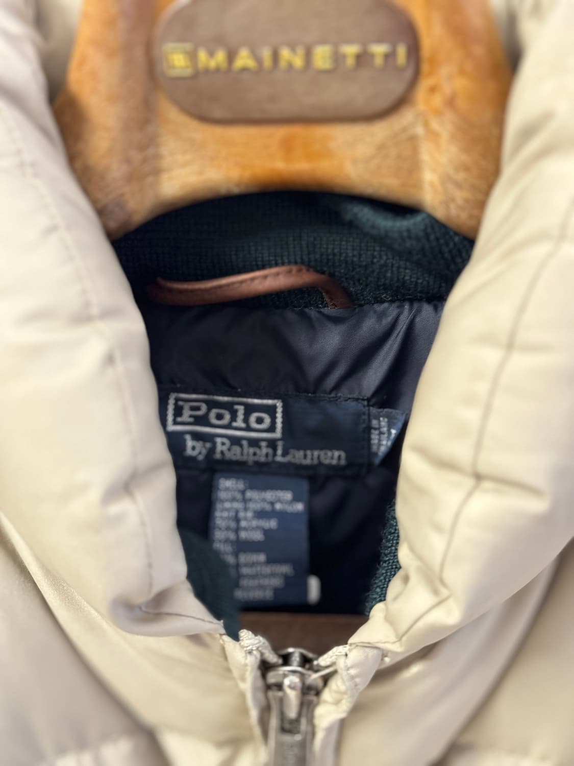 폴로 랄프로렌 베이지 덕다운 패딩점퍼 L 상품이미지3