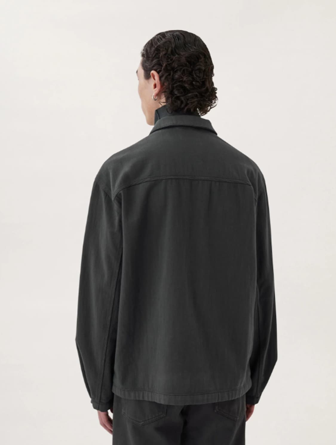 르메르 데님 스탠드 칼라 오버셔츠 징크 상품이미지4