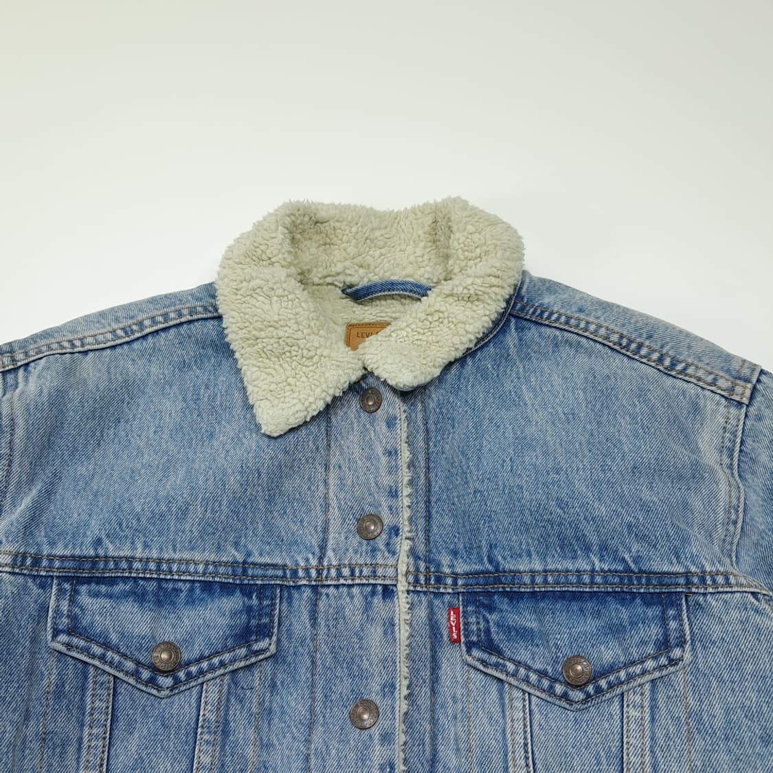 CL272 M 리바이스 빅E 데님 쉐르파 라이트블루 자켓 아우터 상품이미지2