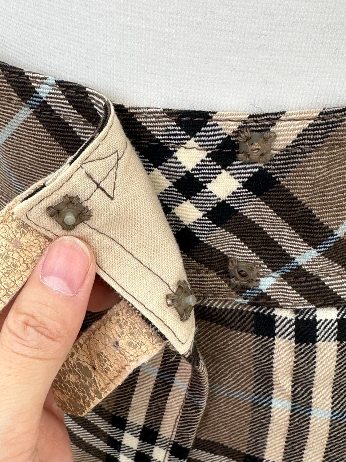 버버리 블루라벨 플리츠 랩스커트 36 상품이미지5