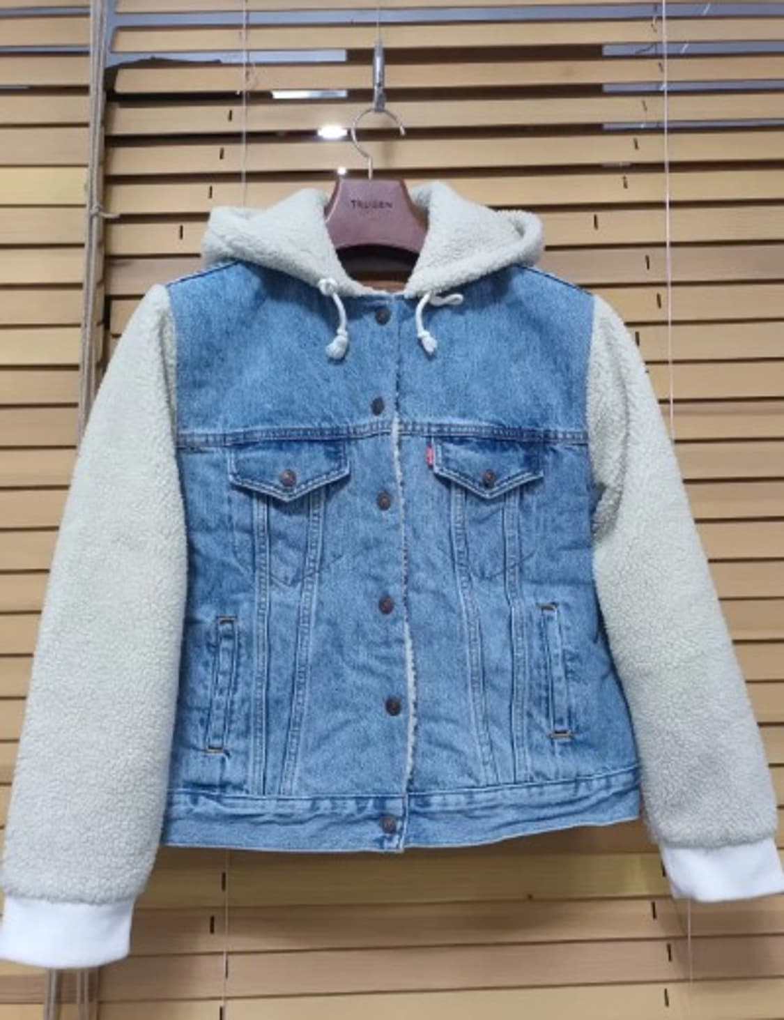 리바이스프리미엄 뽀글이데님후드점퍼 M사이즈 상품이미지2