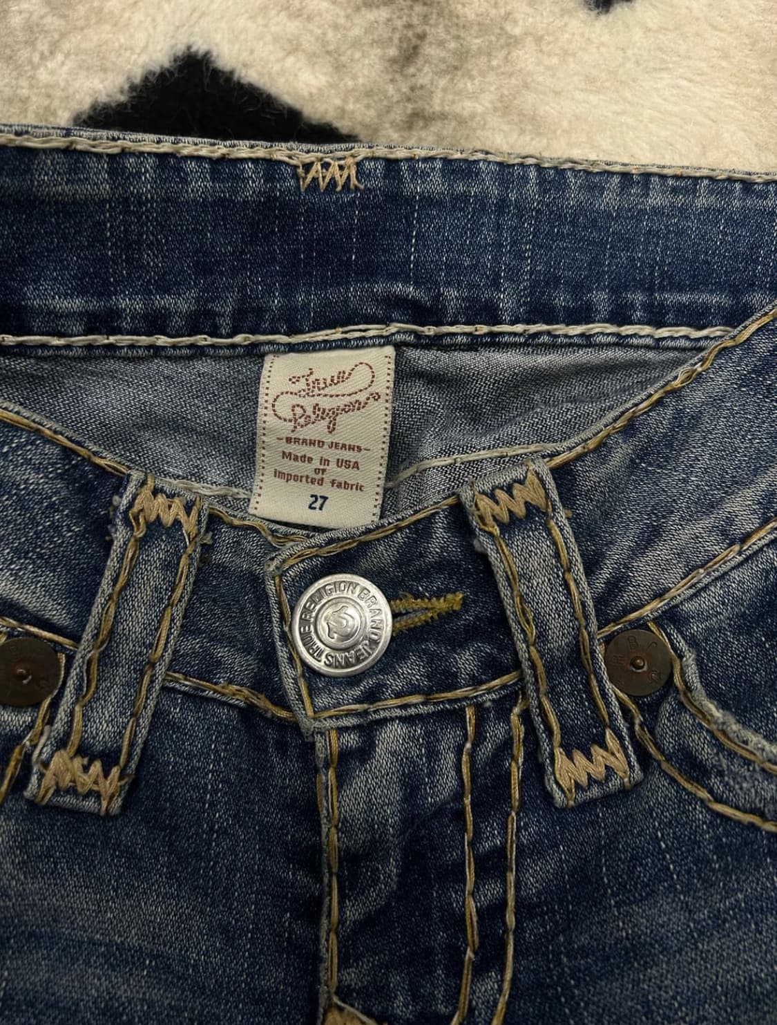 트루릴리전 로우라이즈 스트레이트 팬츠 상품이미지3