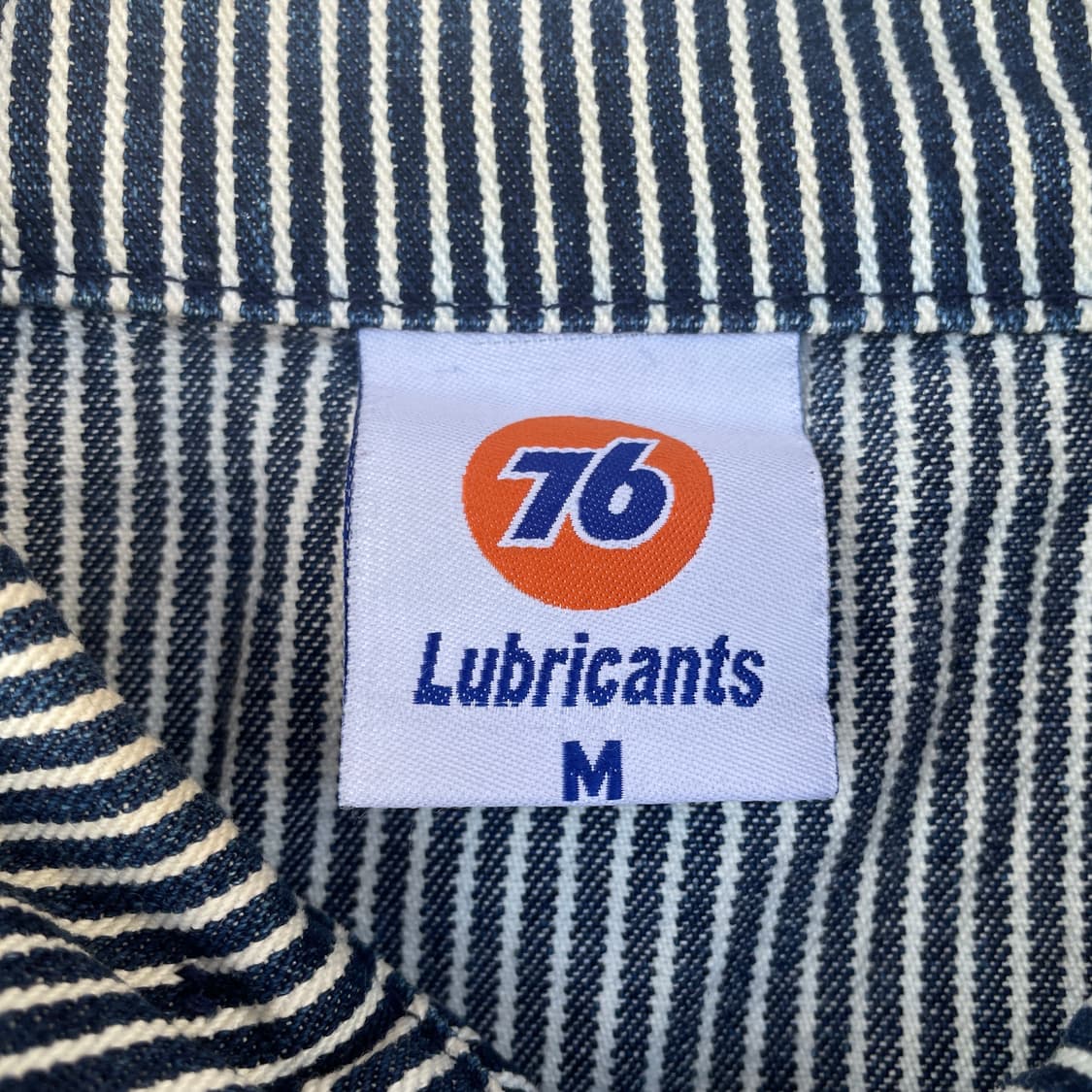일본빈티지 Lubricants 스트라이프 빅로고 히코리 정비 자켓 L 상품이미지9