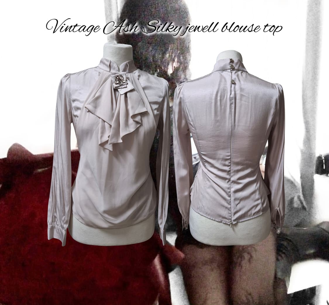 Vintage Ash Silky jewell blouse top 상품이미지1