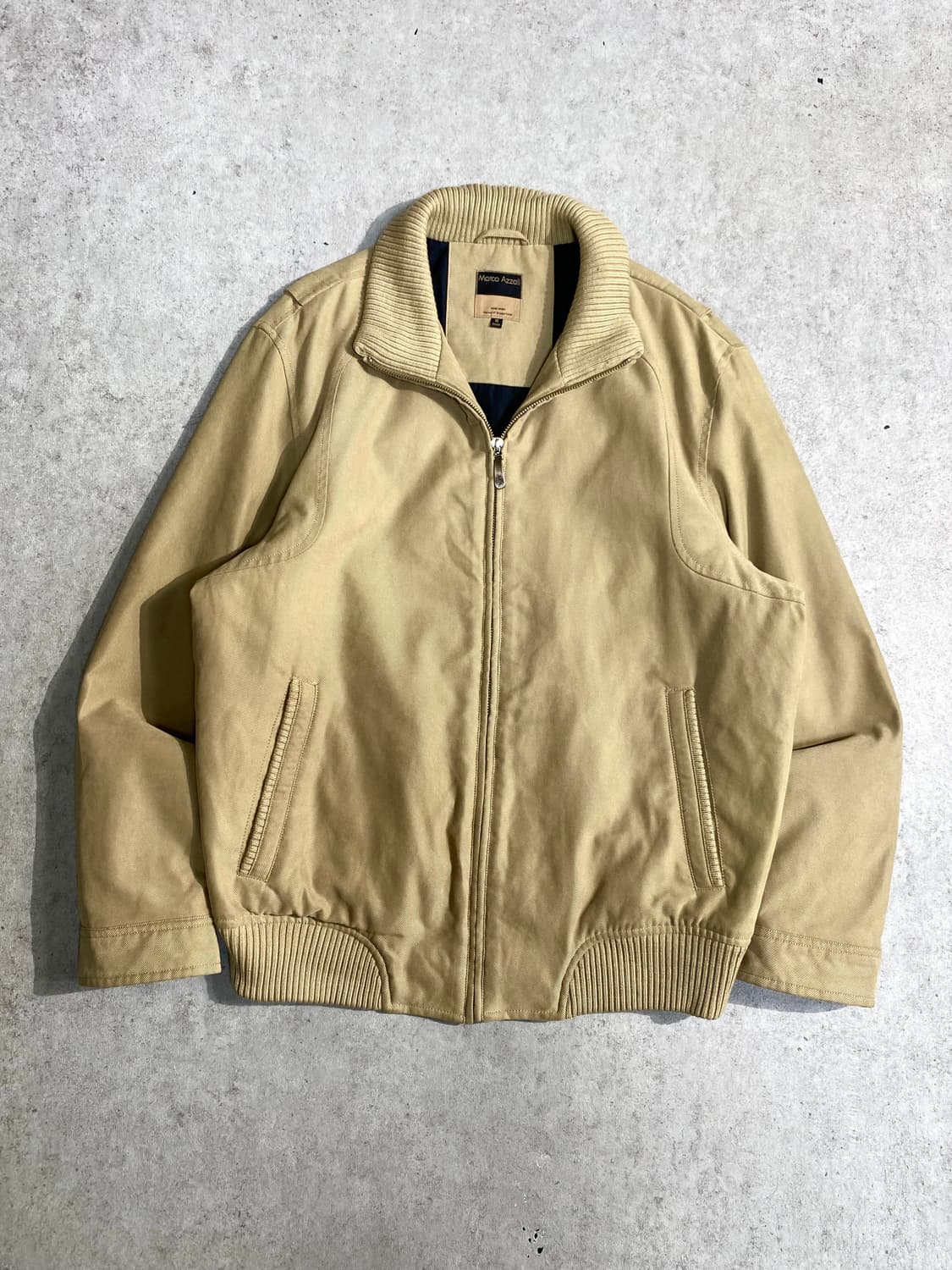 [50] Marco Azzali 이태리 미니멀 베이지 코튼 봄버자켓 상품이미지1