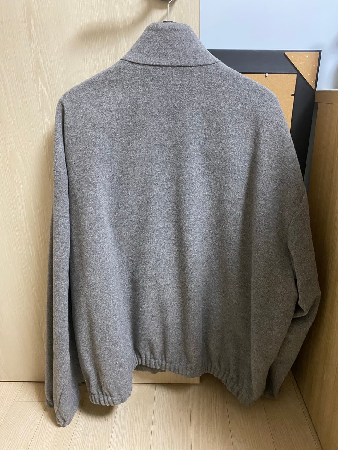 포터리 울 캐시미어 하이넥 집업 자켓 차콜 5사이즈 상품이미지2