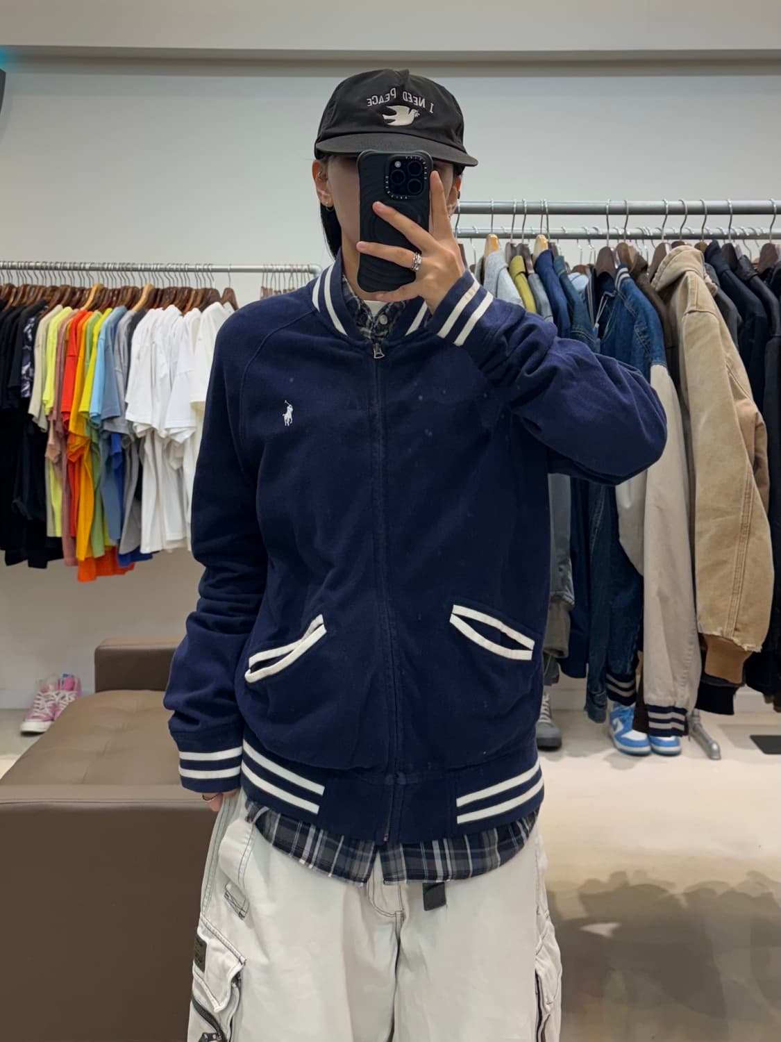 폴로 랄프로렌 코튼 블루종 집업 네이비 상품이미지5