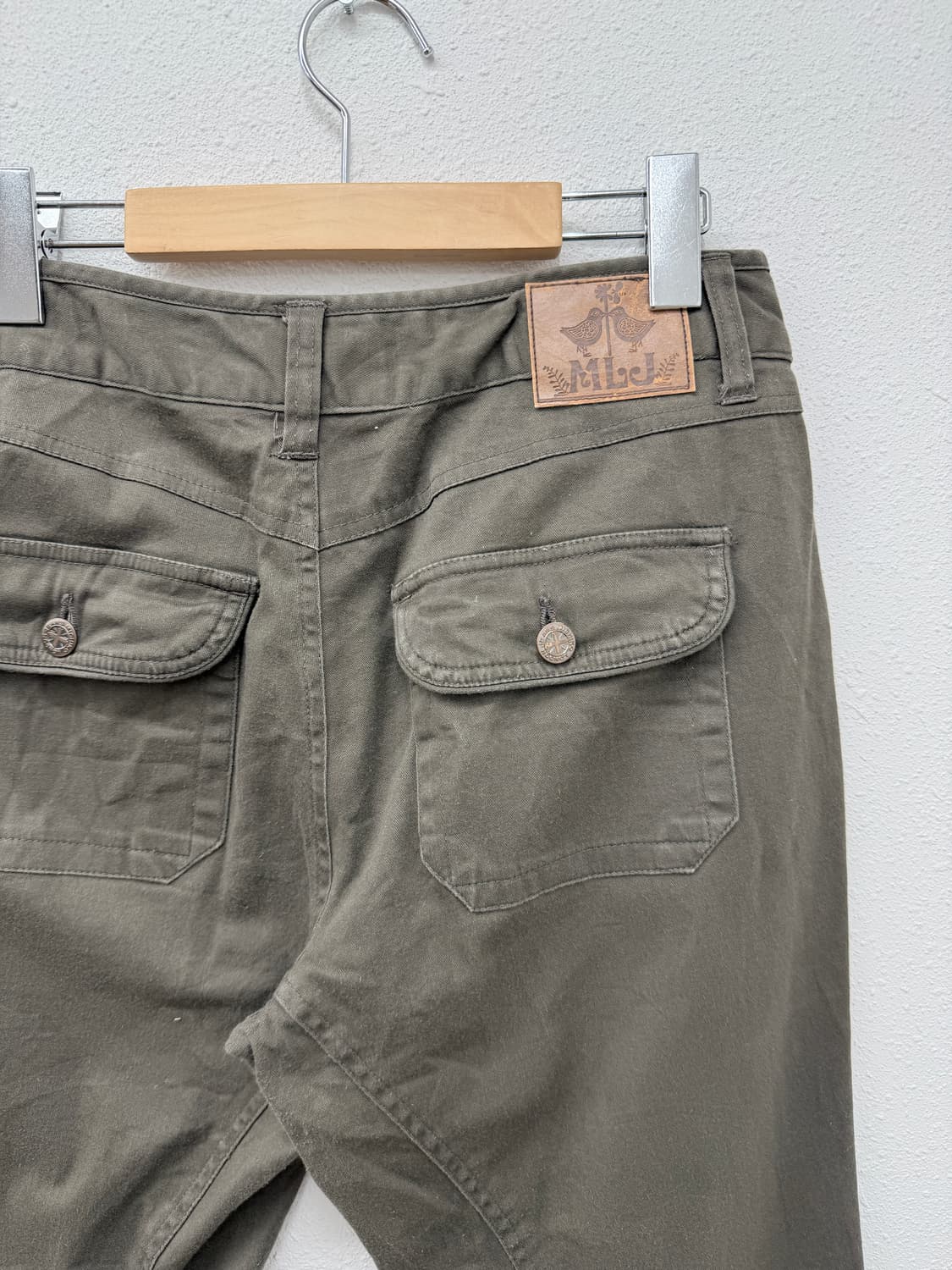 빈티지 MICHIKO LONDON 브라운 라인 롱 카프리 팬츠 상품이미지5