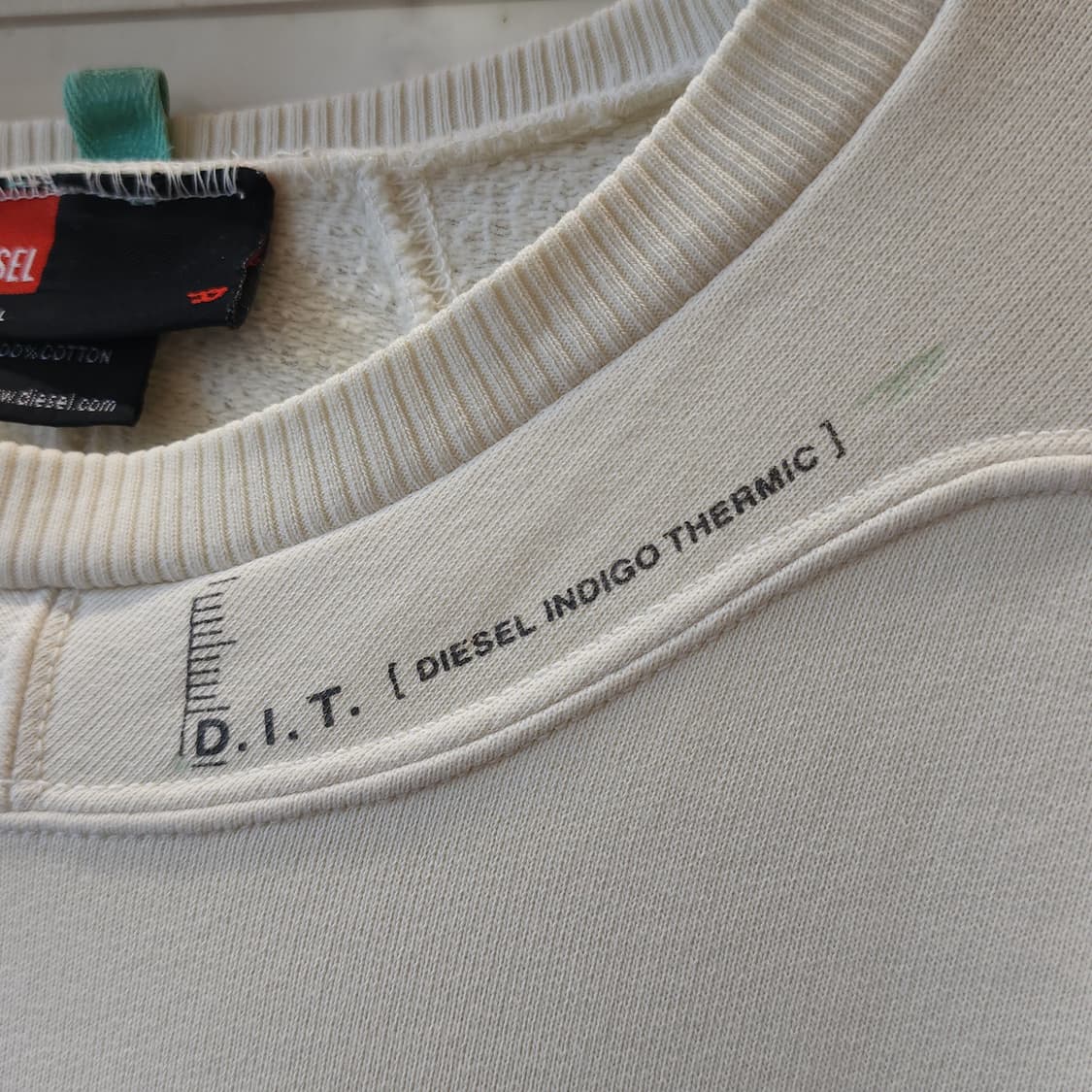 00s 디젤 맨투맨 스웻셔츠 미니멀 스웻셔츠 화이트 L 상품이미지5