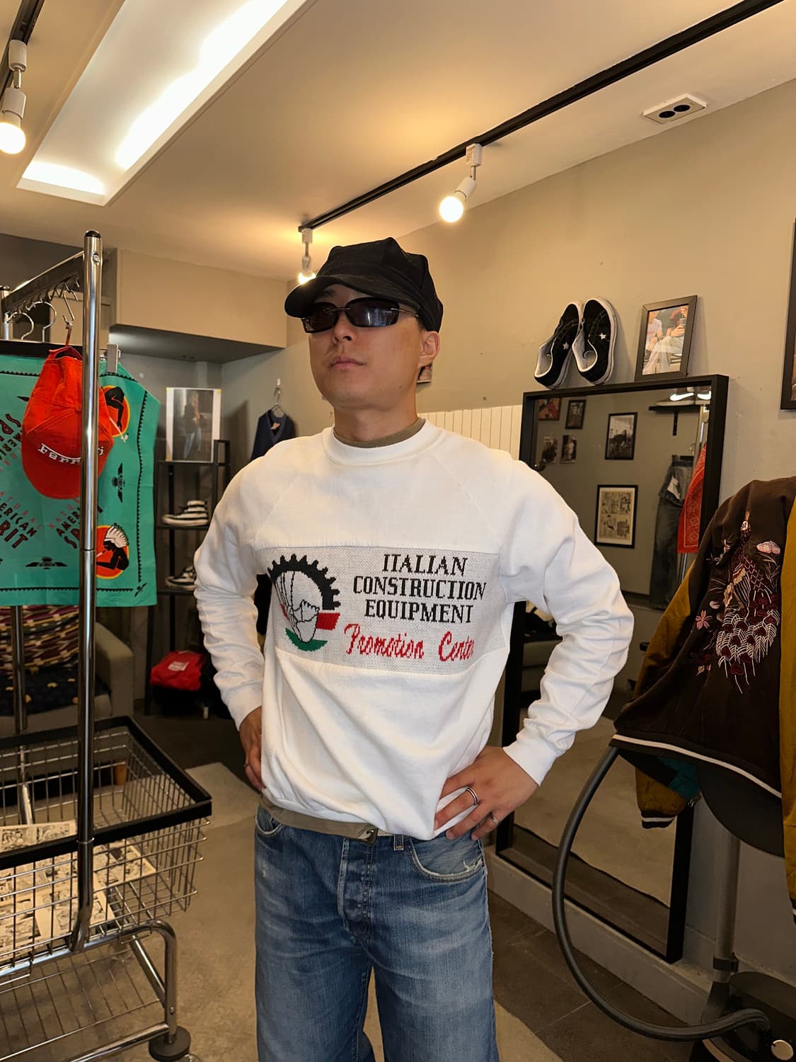 90’s Logos Italian logo material sweat 상품이미지3
