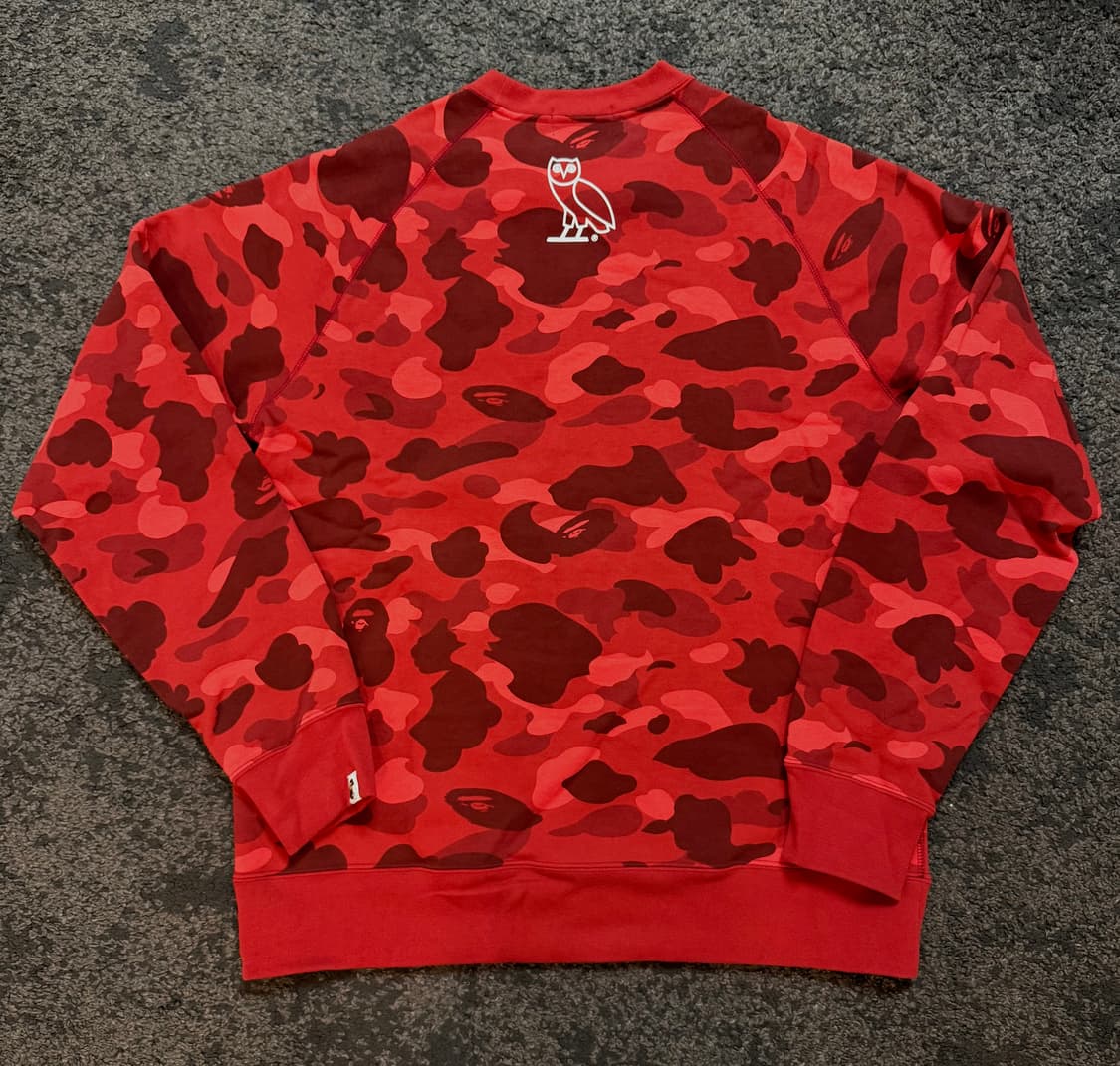 (XXL) FW20 베이프 x OVO 카모 크루넥 맨투맨 상품이미지2