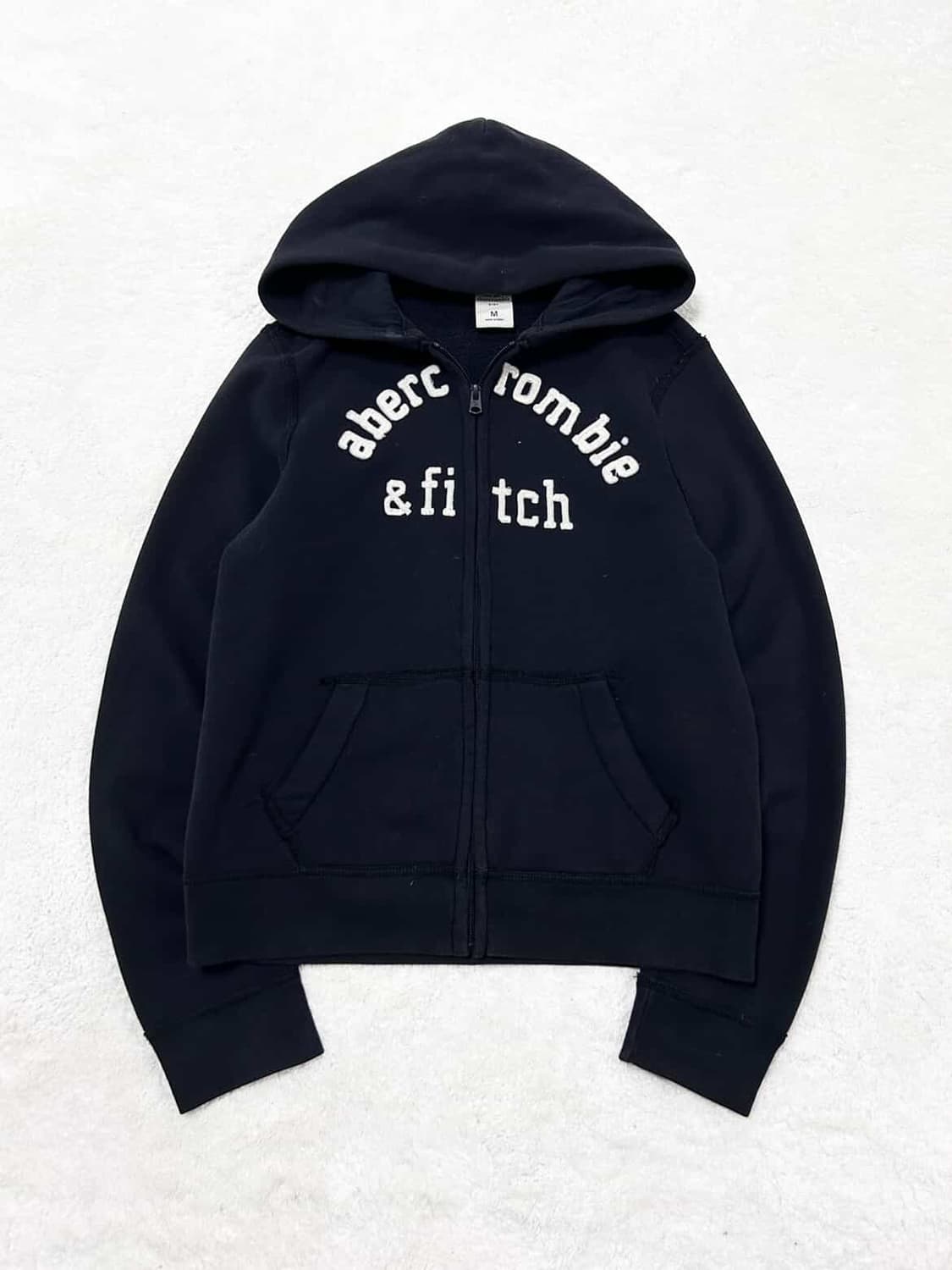 아베크롬비 빅로고 블랙 후드집업 상품이미지5