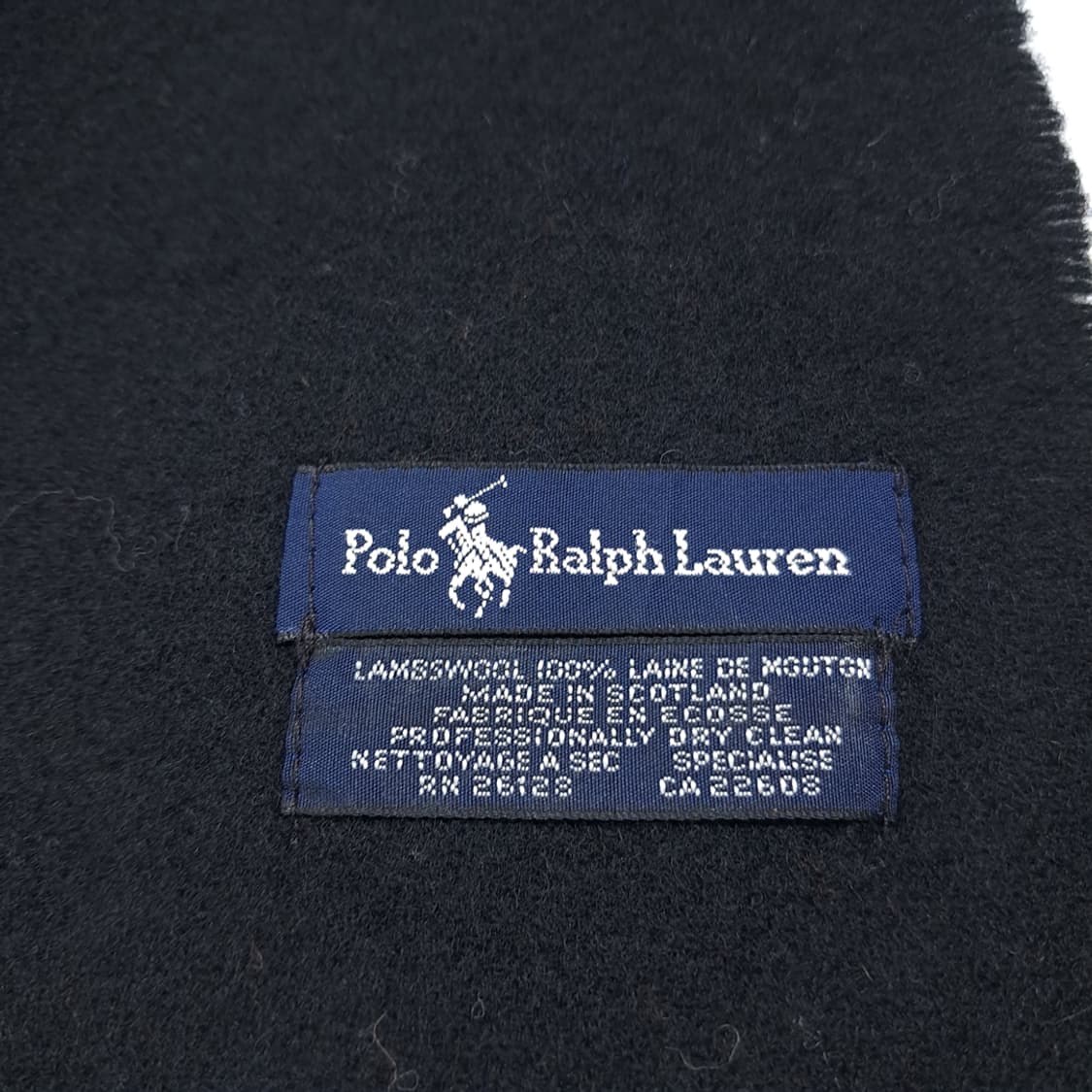 MX550 폴로 90s 스코틀랜드판 램스울 레드포니 블랙 머플러 목도리 상품이미지4