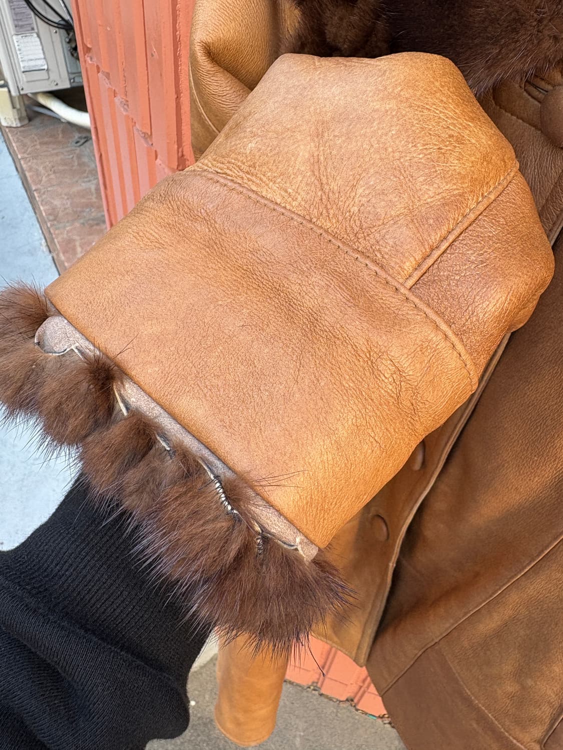 Vintage 양털 100% 밍크 가죽자켓 상품이미지3