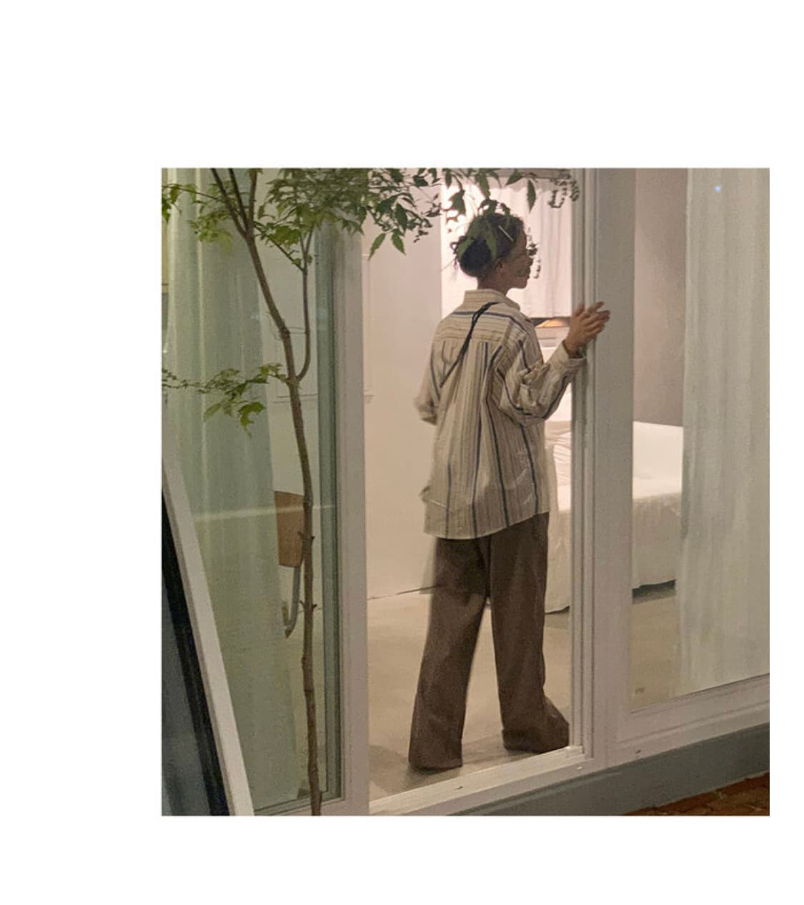 니어웨어 마리나 스트라이프 셔츠 (크림) 상품이미지3