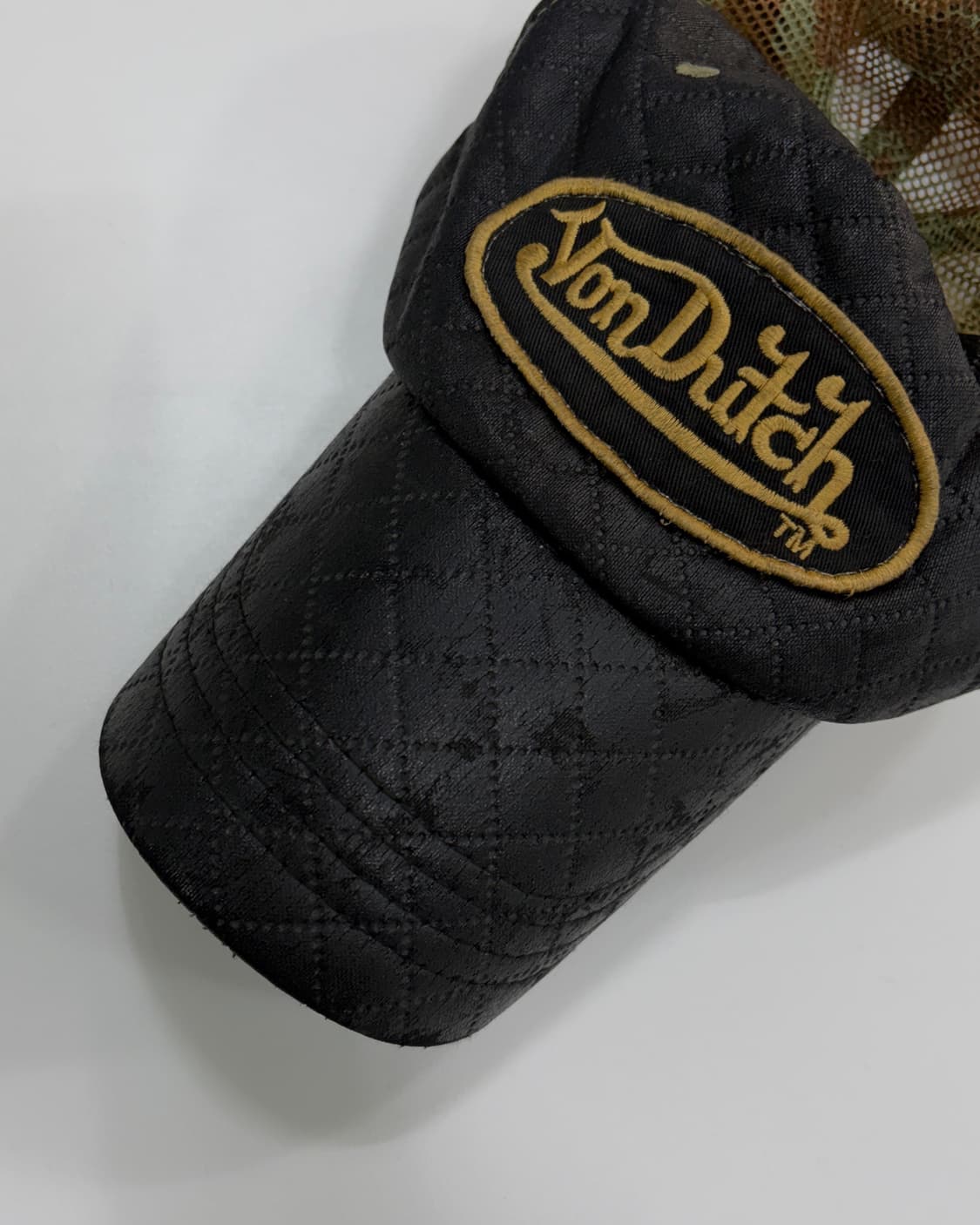 본더치 VonDutch 빈티지 레더 카모 메쉬 볼캡 모자 상품이미지9