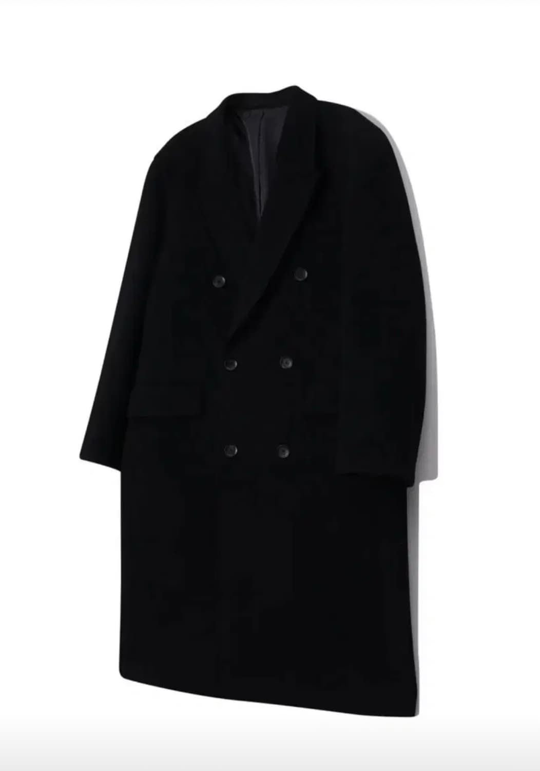 일꼬르소 더블 브레스티드 맥시 코트 블랙 S 상품이미지1