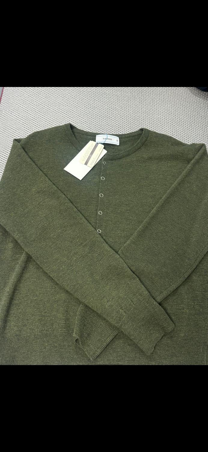 새상품) 웨이비니스 헨리넥 그린3사이즈 상품이미지1