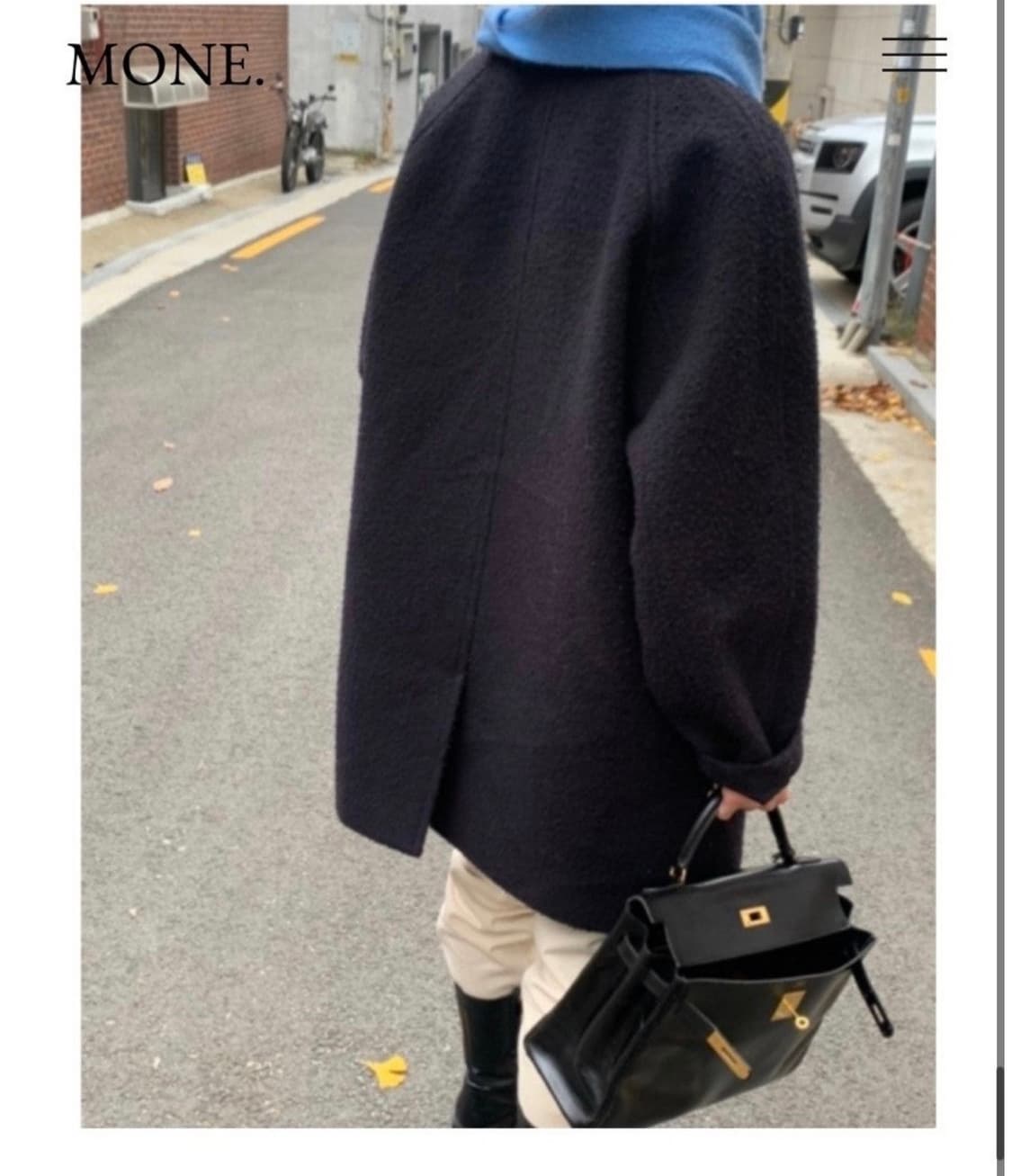 모네 카센티노 네이비하프코트 상품이미지1