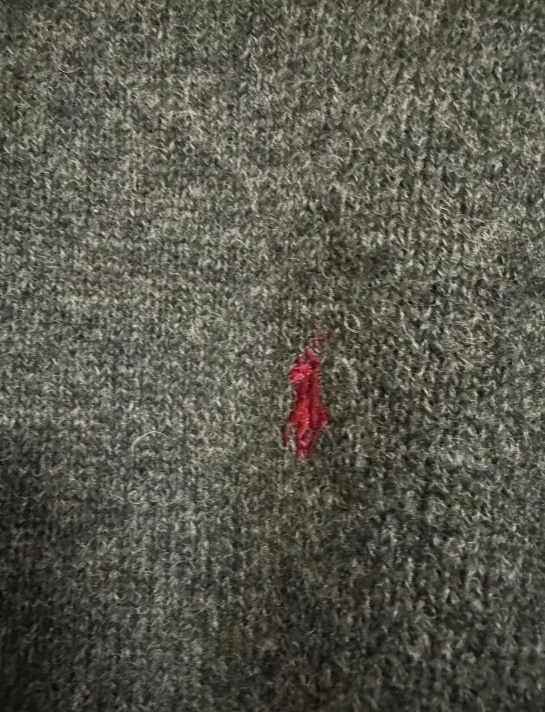 (빈티지) 폴로 라운드 니트 차콜 상품이미지2