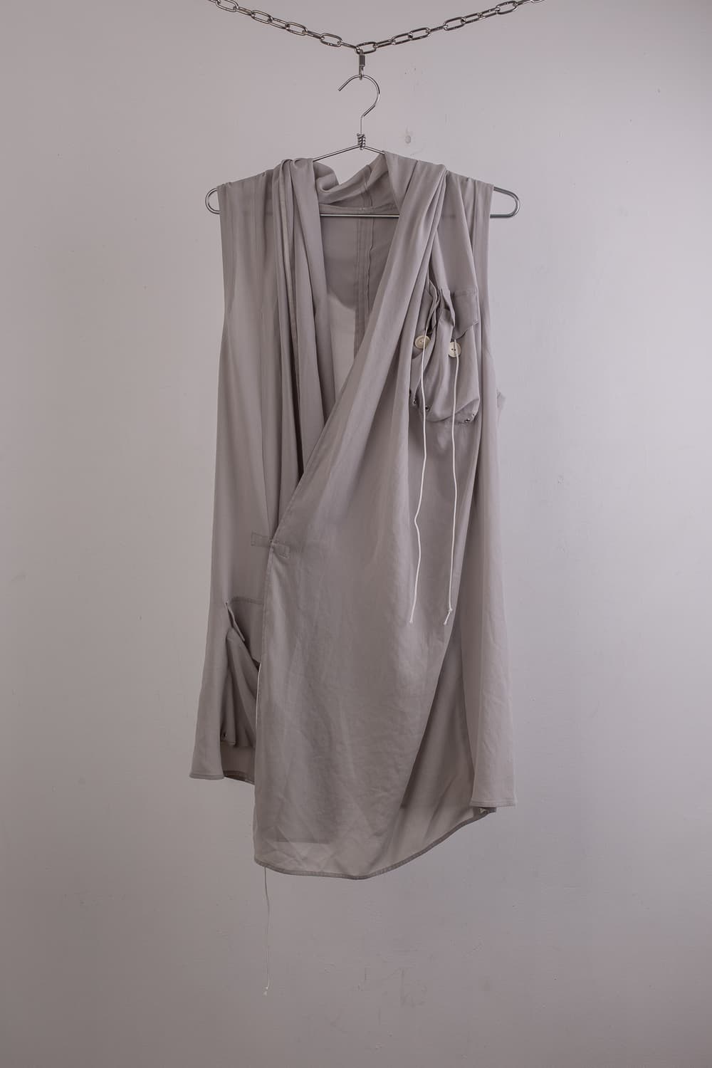 BAJRA ASYMMETRIC DRAPE HOOD VEST 상품이미지7