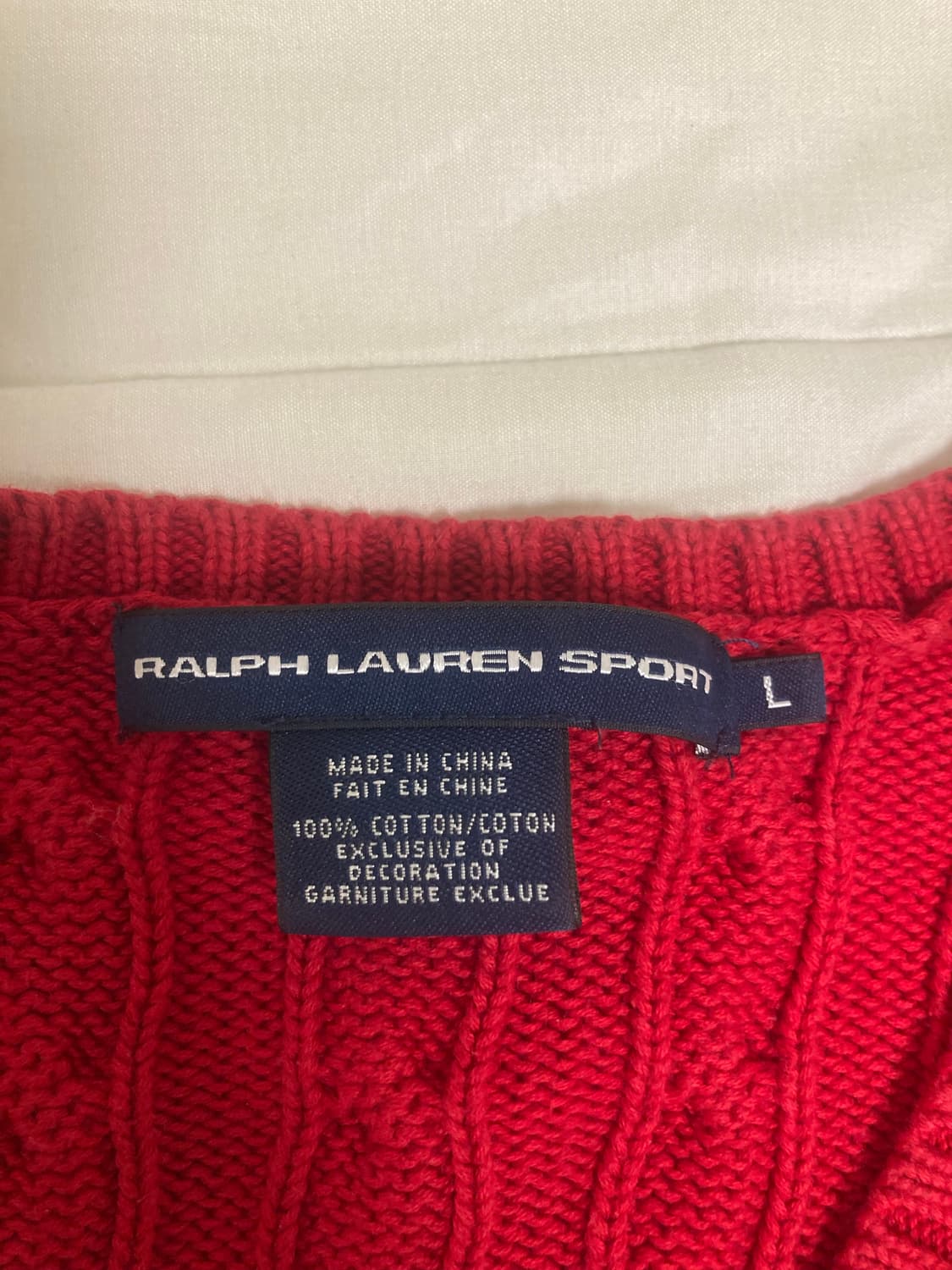 폴로 니트 레드 L 상품이미지2
