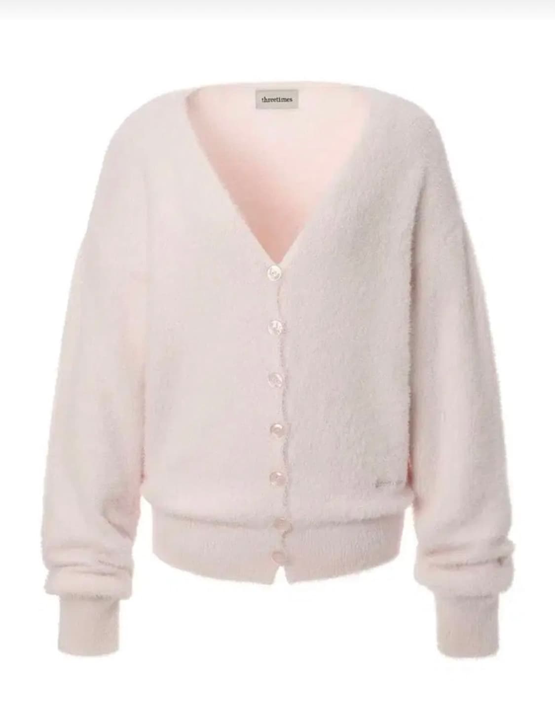 새상품 쓰리타임즈 페어리 니트 가디건 핑크 상품이미지1