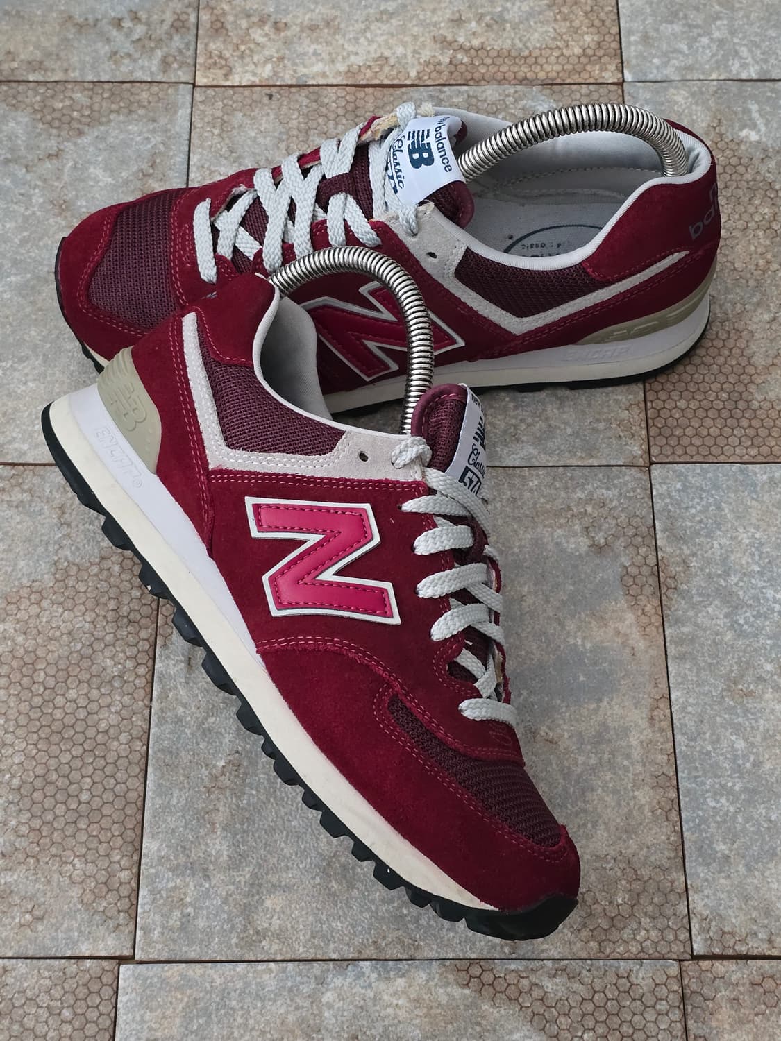 (250)뉴발란스 574 버건디  상품이미지7