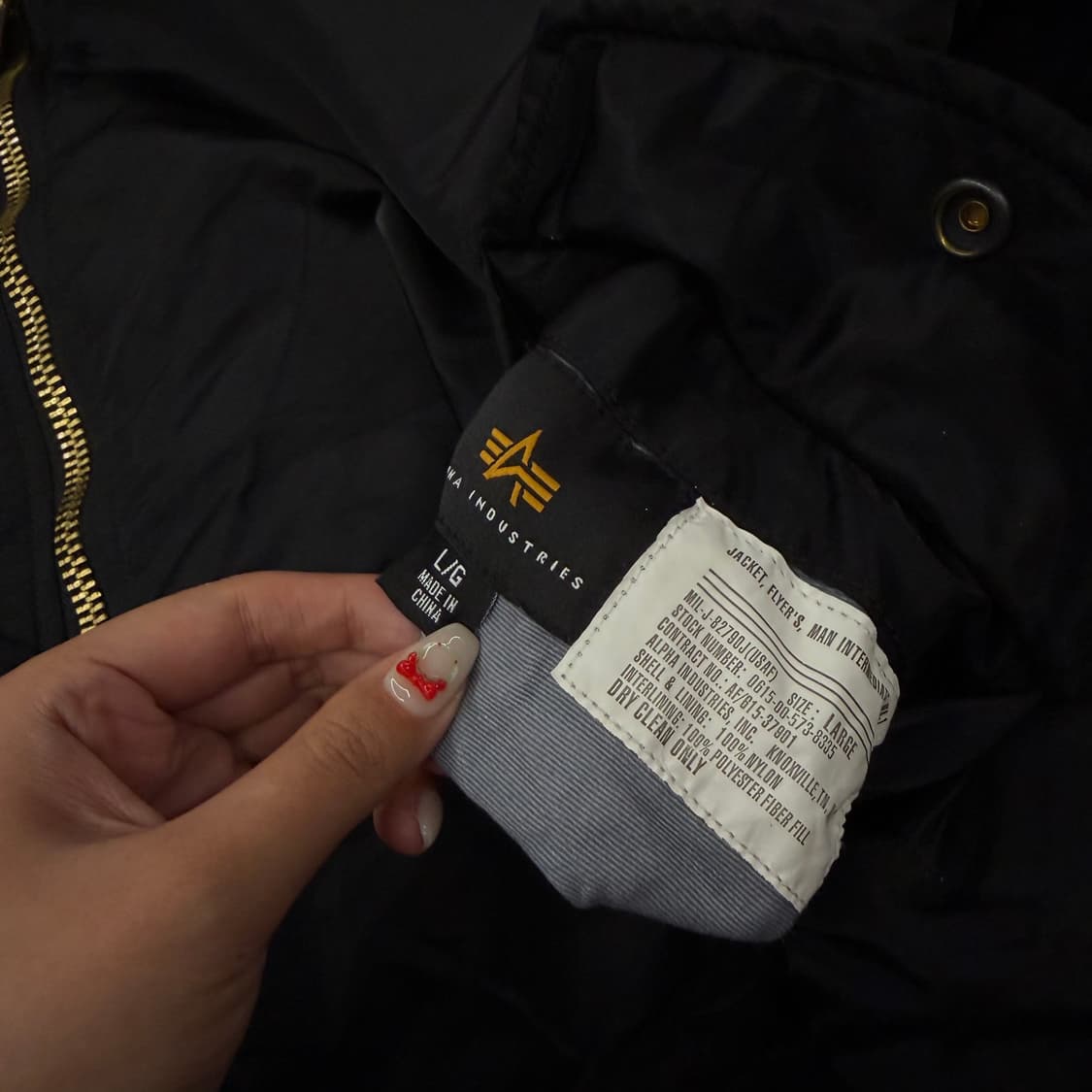 [ 정품/L ] 알파인더스트리 플라이트 ma-1 리버시블 항공점퍼 상품이미지8