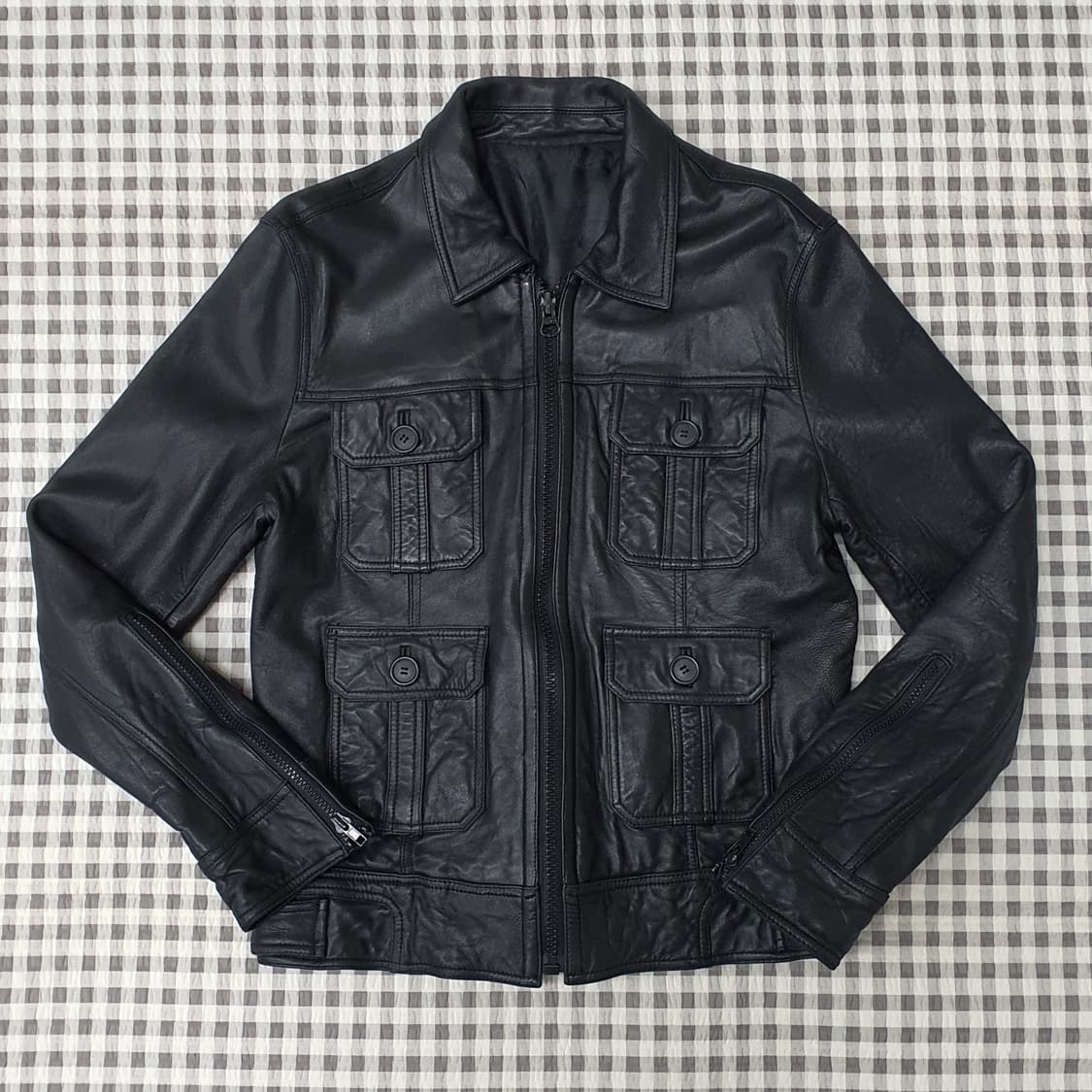 천연가죽 집업 자켓 남자95 상품이미지1