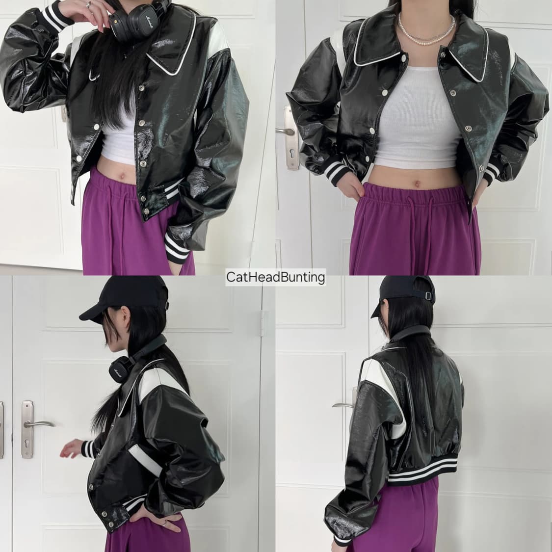 바시티 자켓 릿킴 블랙업 원더원더 키미스 히피디피 상품이미지4