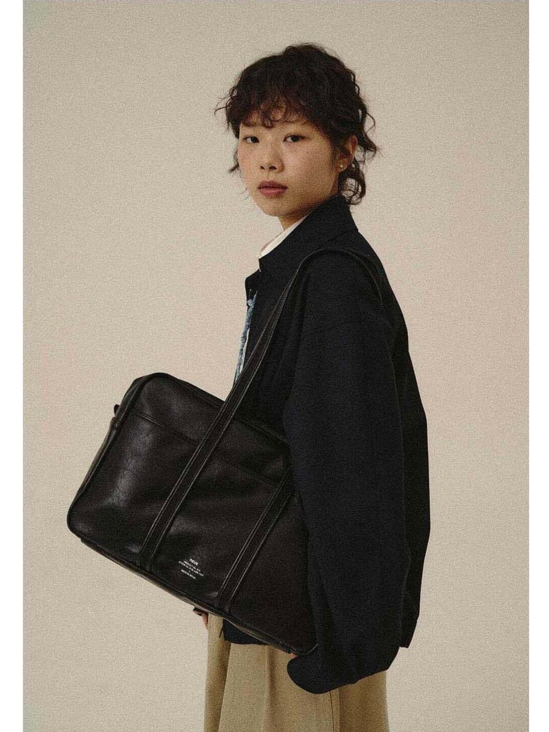노이에 레더 보스턴백 M_black 상품이미지1