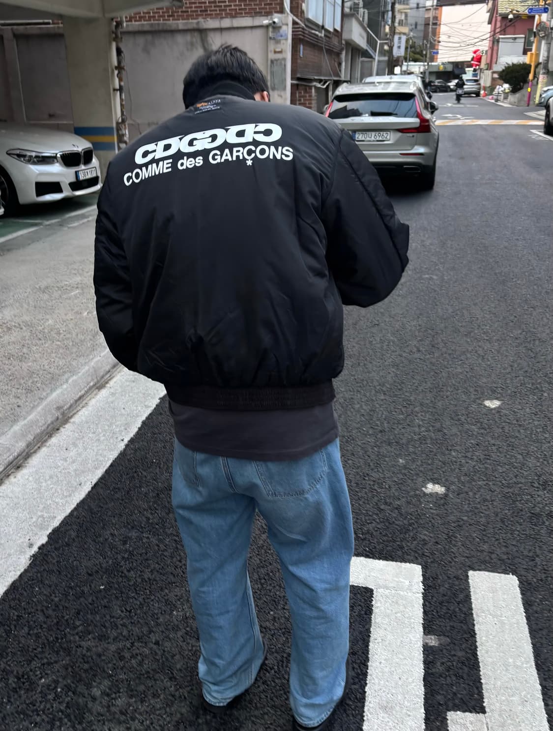 cdg x 알파 인더스트리 리버시블 봄버 상품이미지2