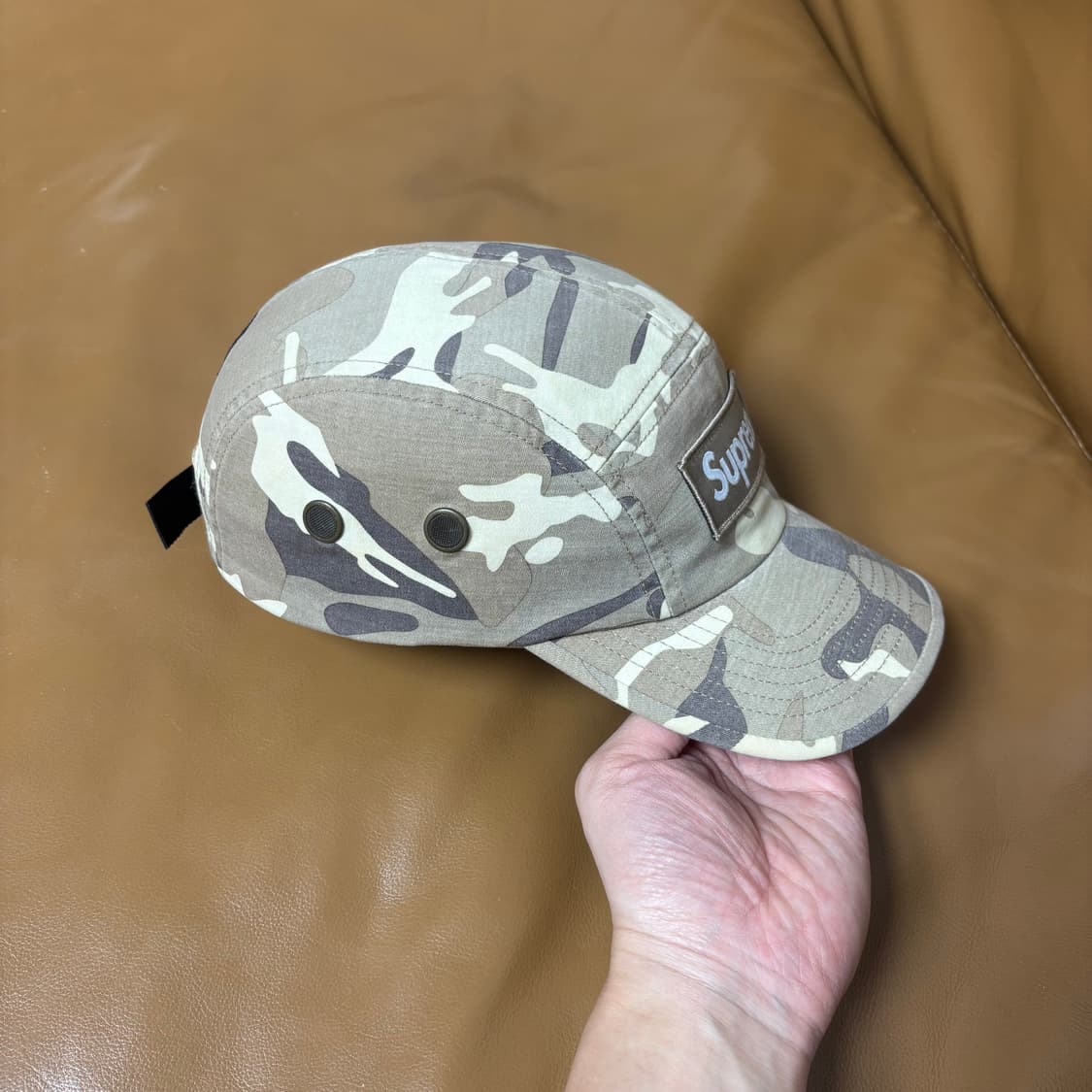 슈프림 캠프캡 모자 박스로고 23ss 밀리터리 카모 스톤 상품이미지4