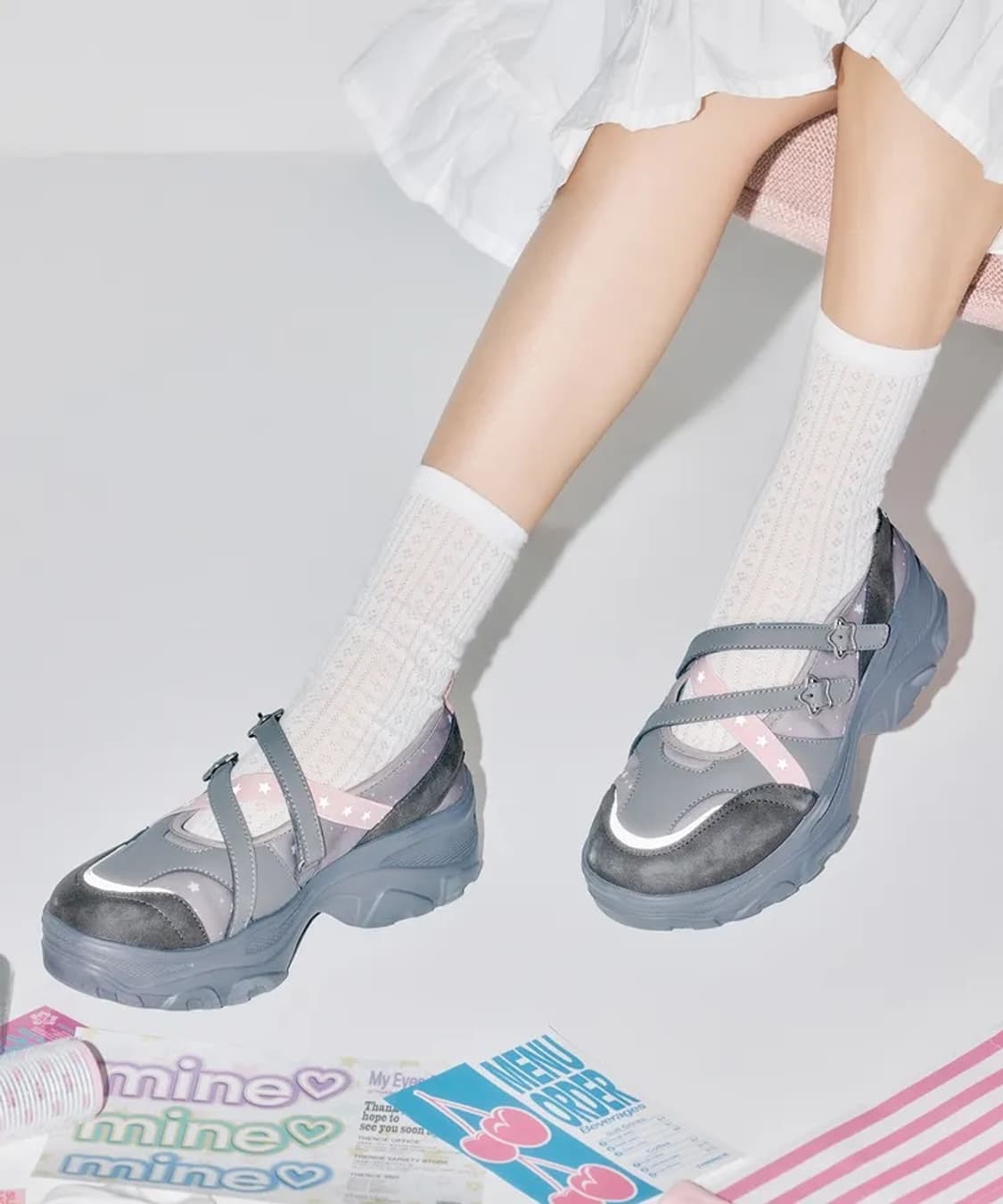{정가 8.99 새상품} 유희x오찌 메리제인슈즈 신발 그레이 250 상품이미지8